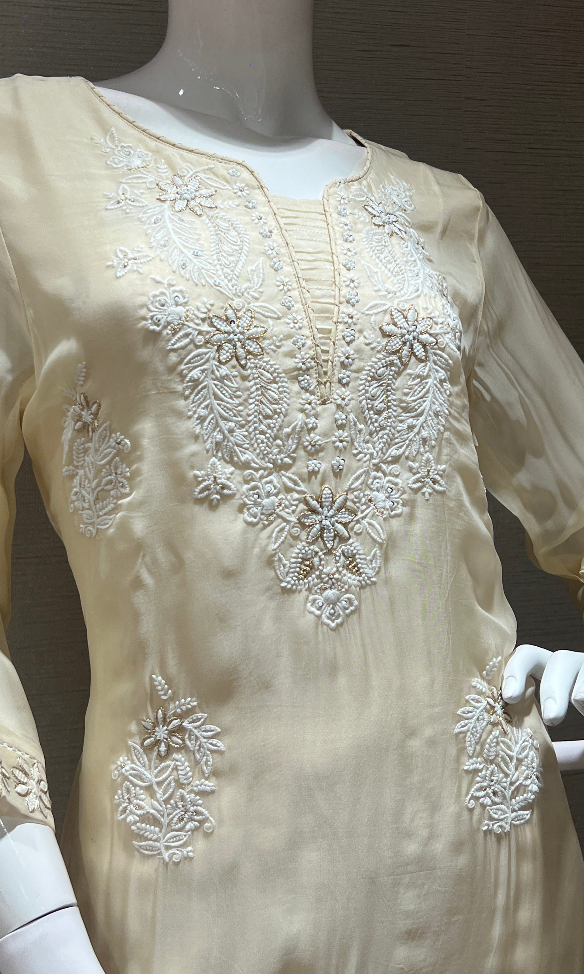 Ivory Embroidered KURTA SET