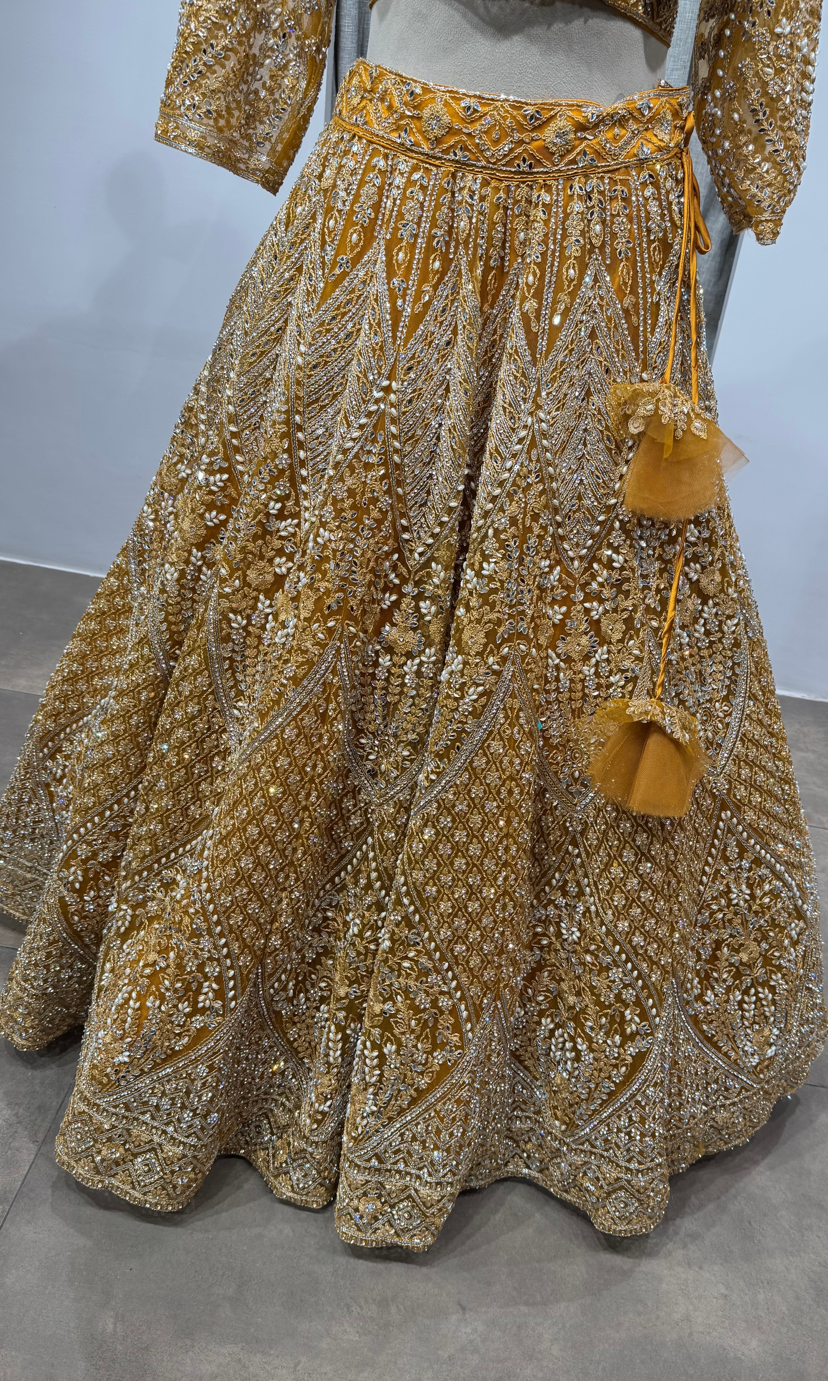 Mustard Yellow Georgette Lehenga Choli