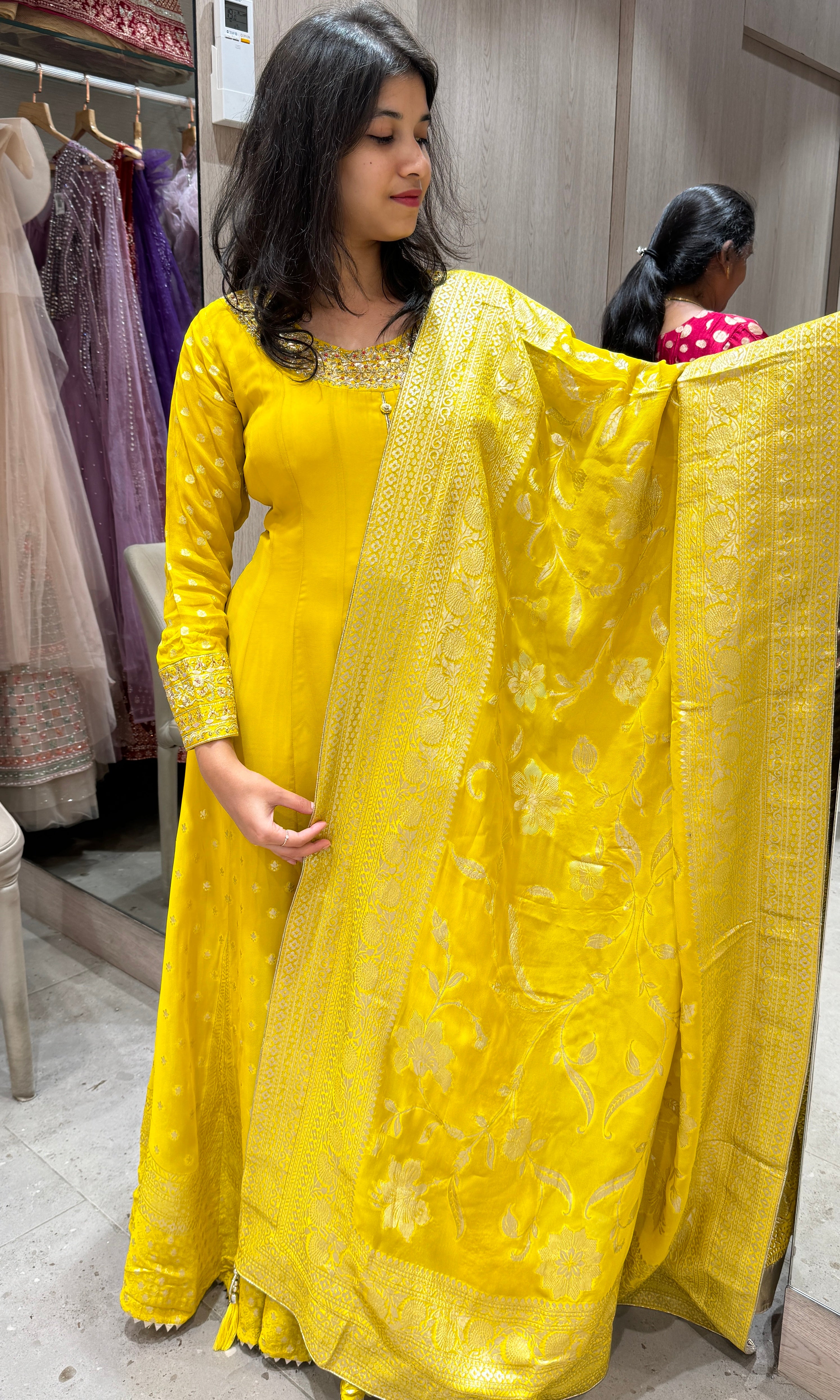 Yellow long dress
