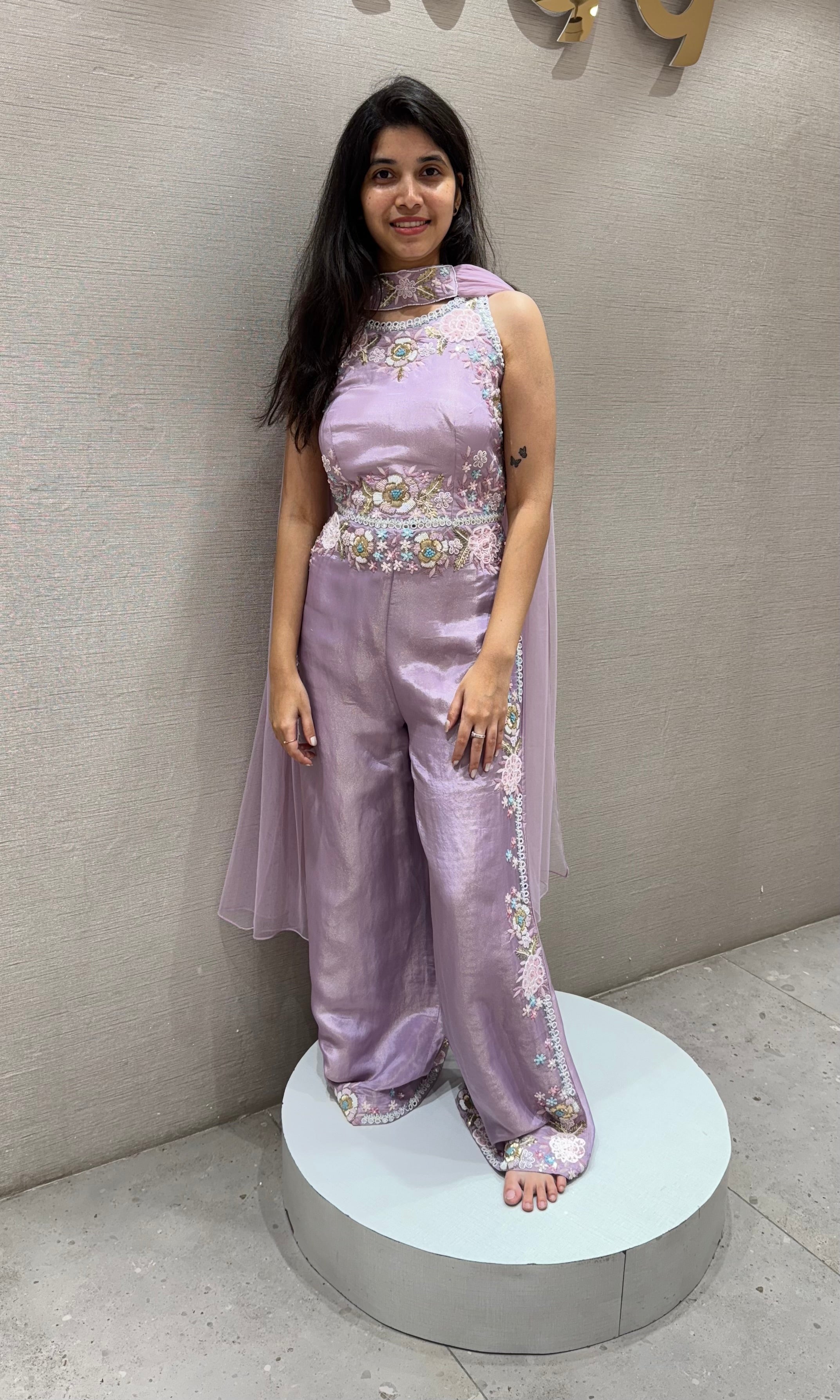 Lilac Embellished Jumpsuit