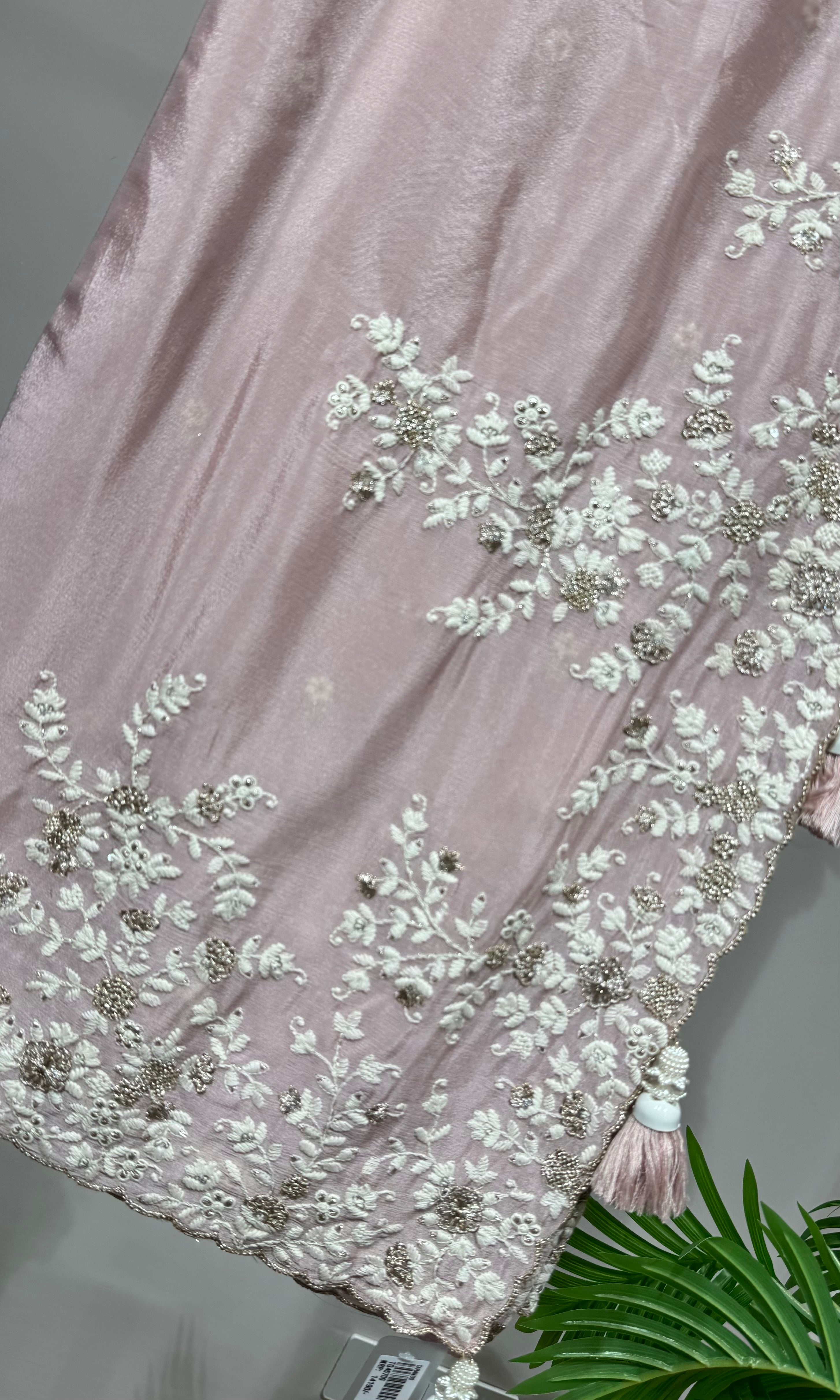 Onion pink FLORAL saree with blouse
