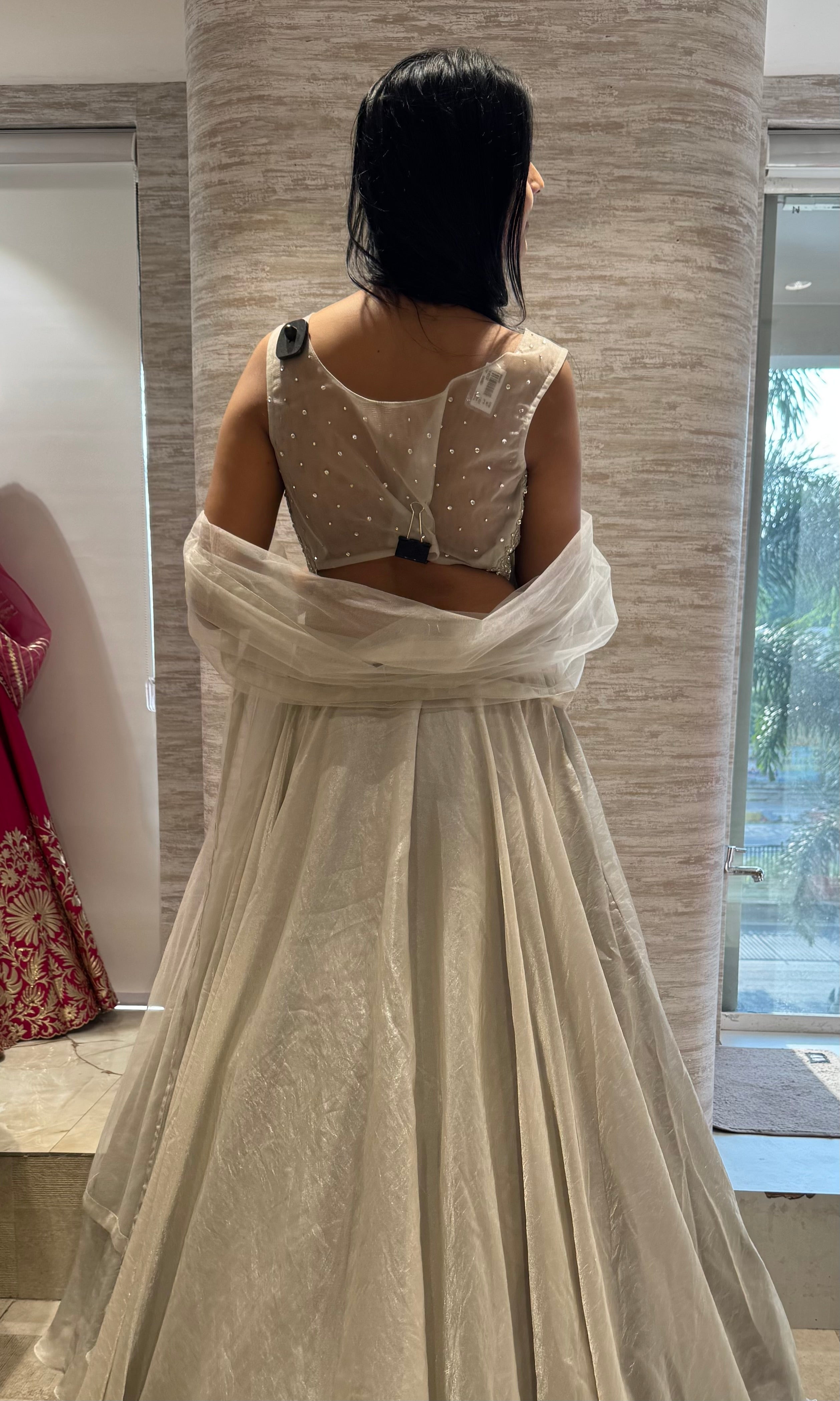 Silver Crystal EMBROIDERED LEHENGA