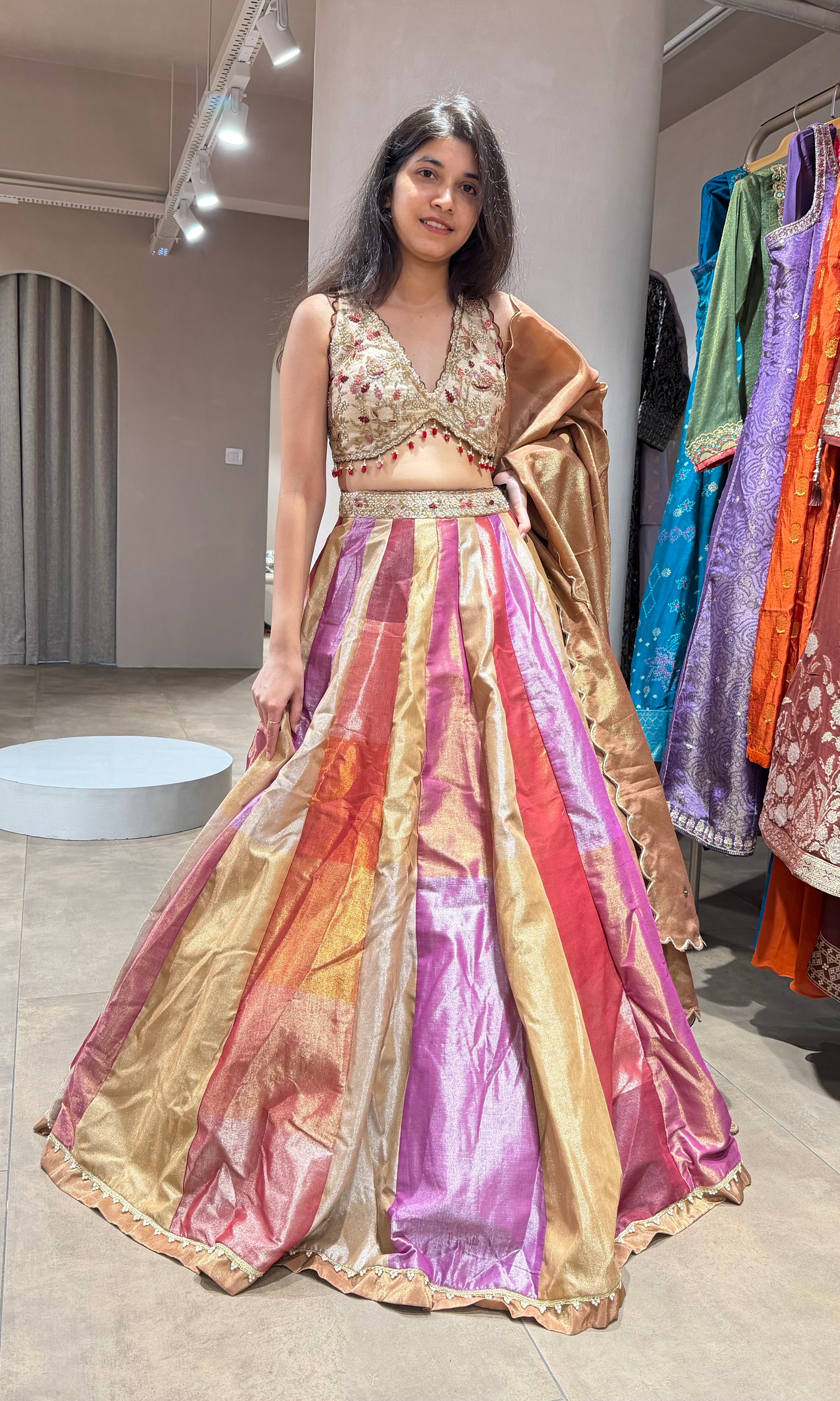 Multi INTRICATE EMBROIDERED LEHENGA