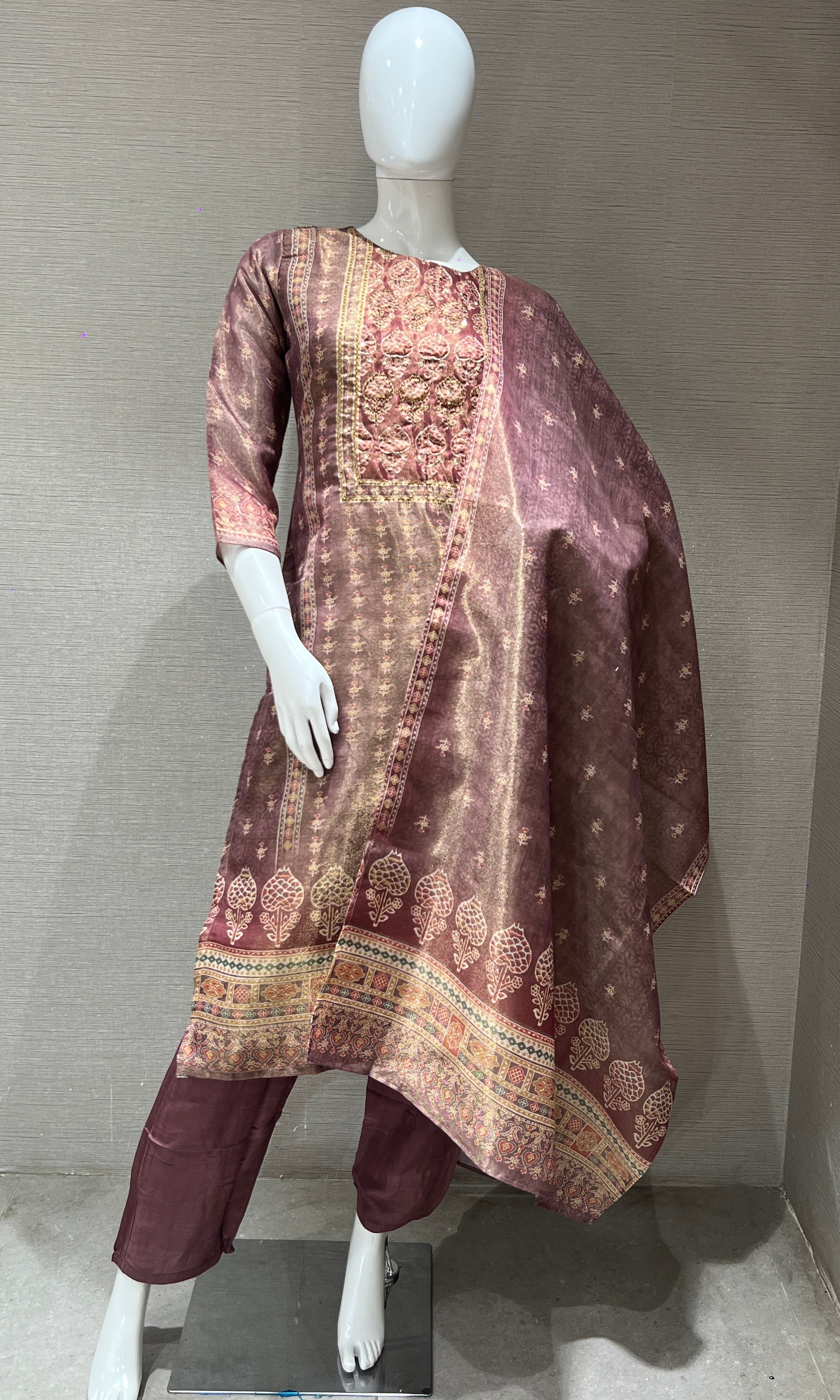 Light brown kurta set