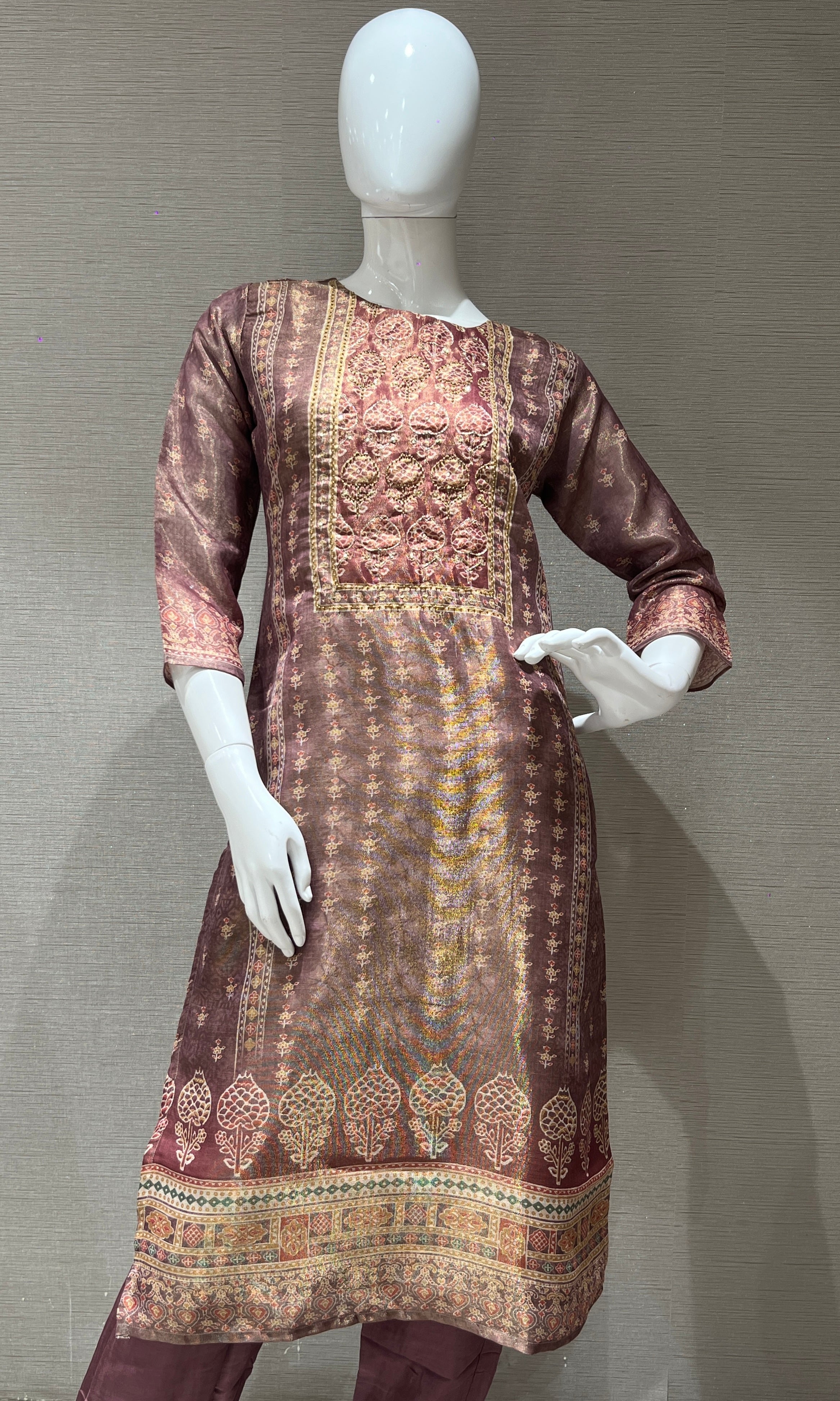 Light brown kurta set