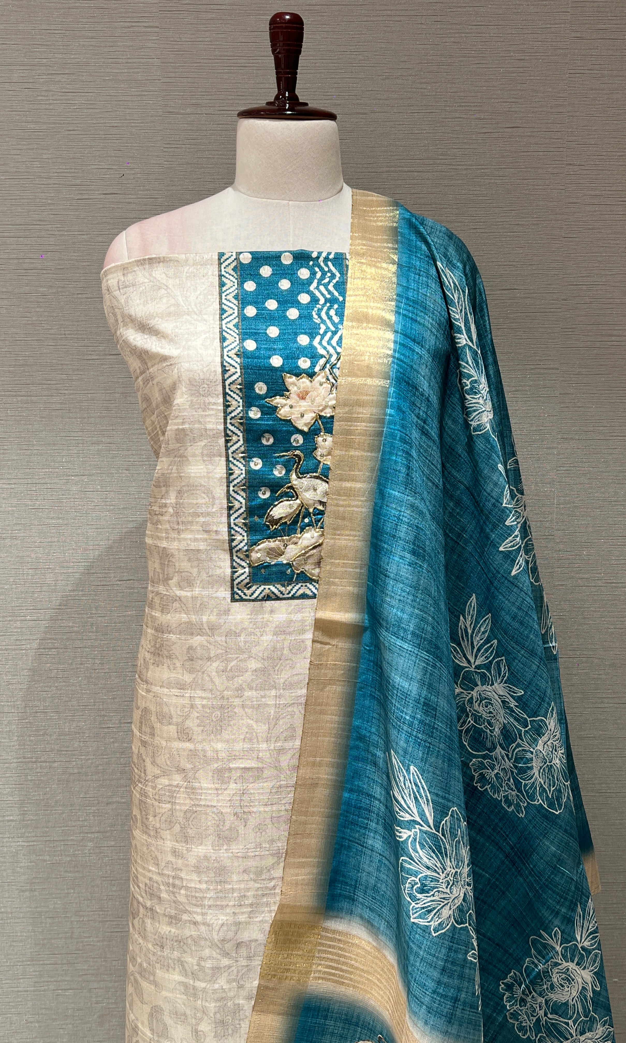 Blue dress material