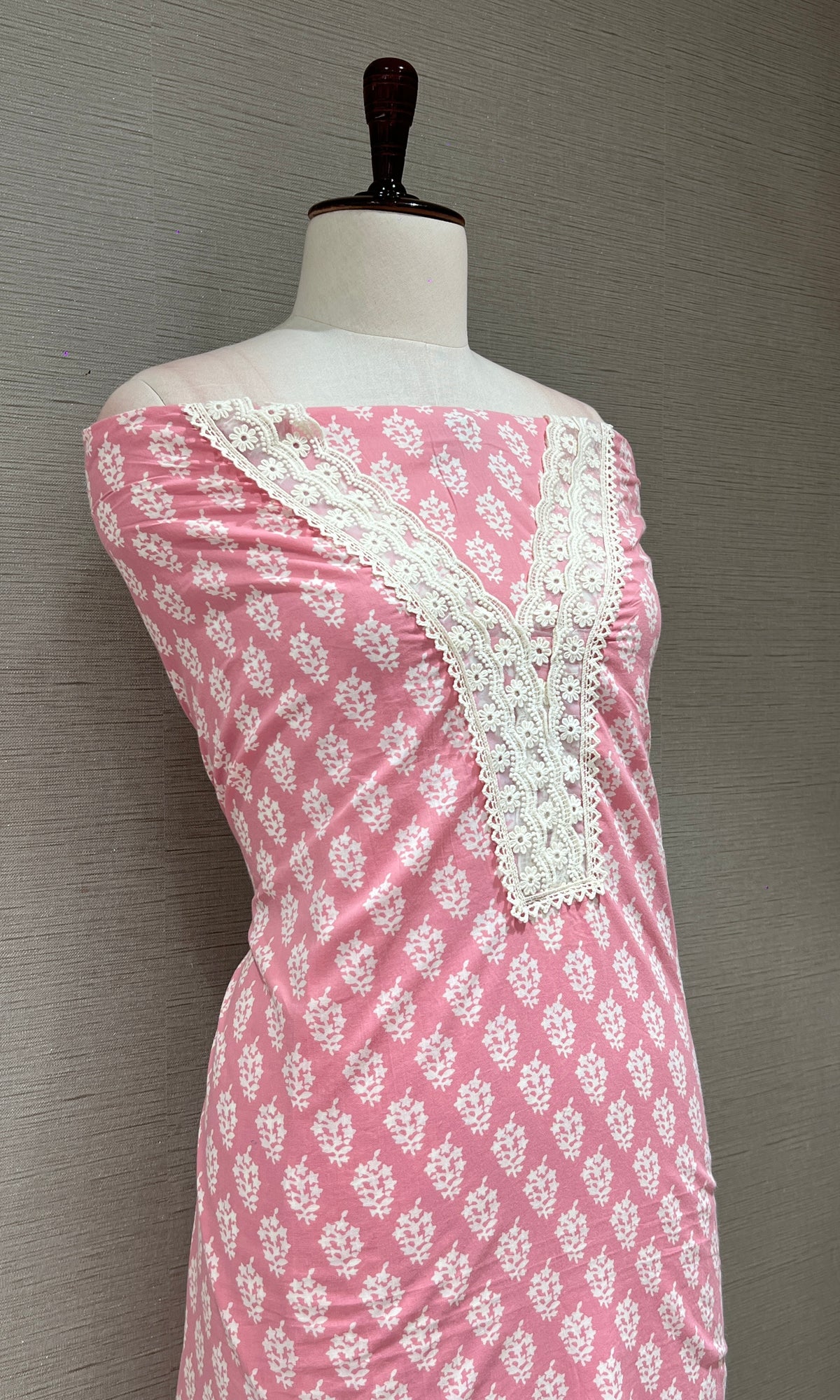Onion pink dress material