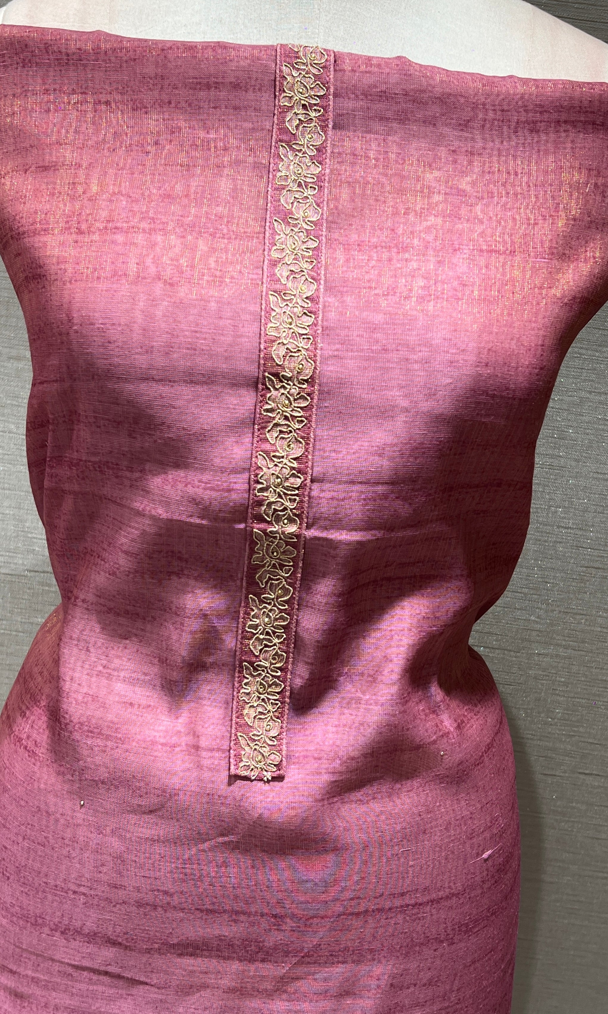 Onion pink dress material