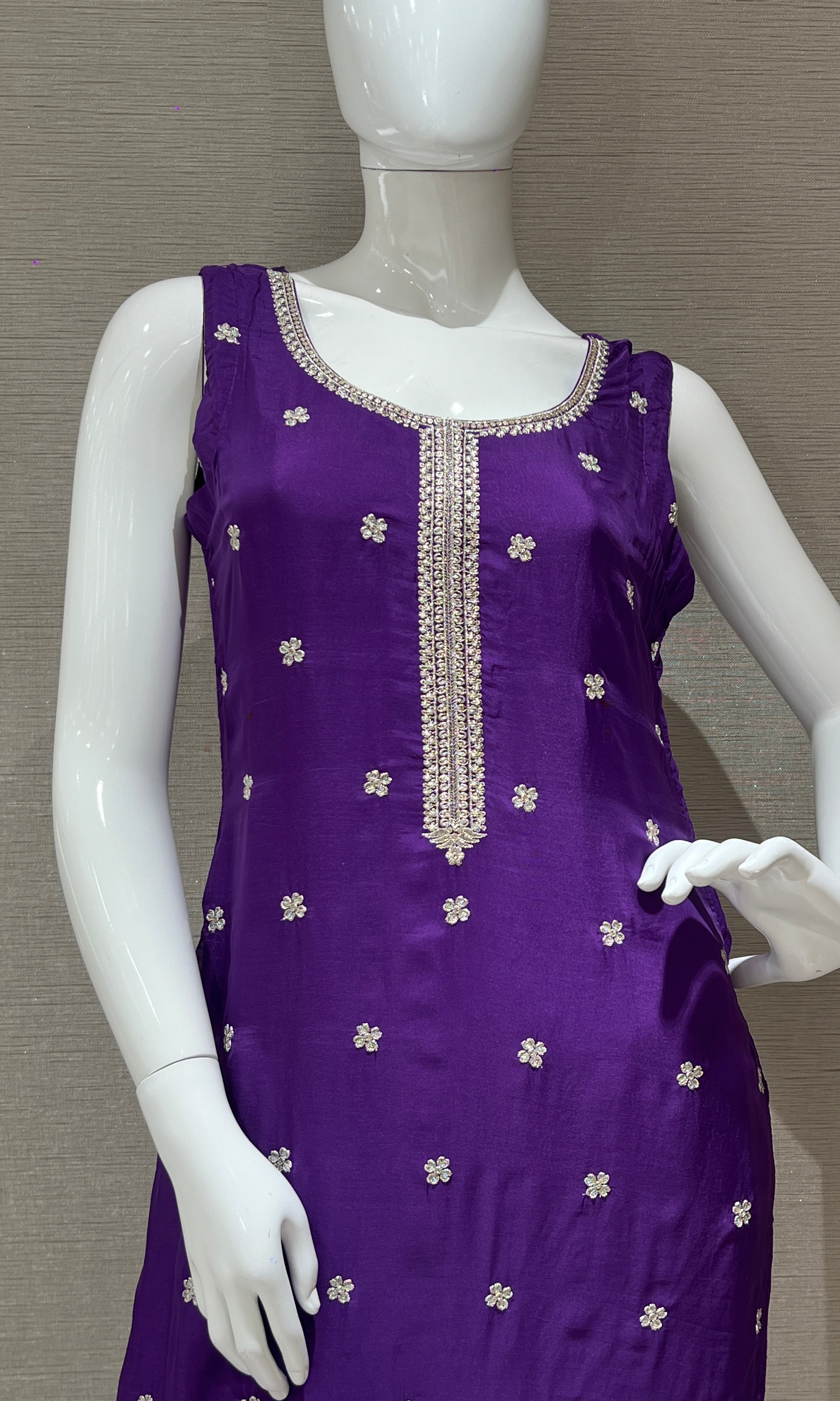 Purple kurta set