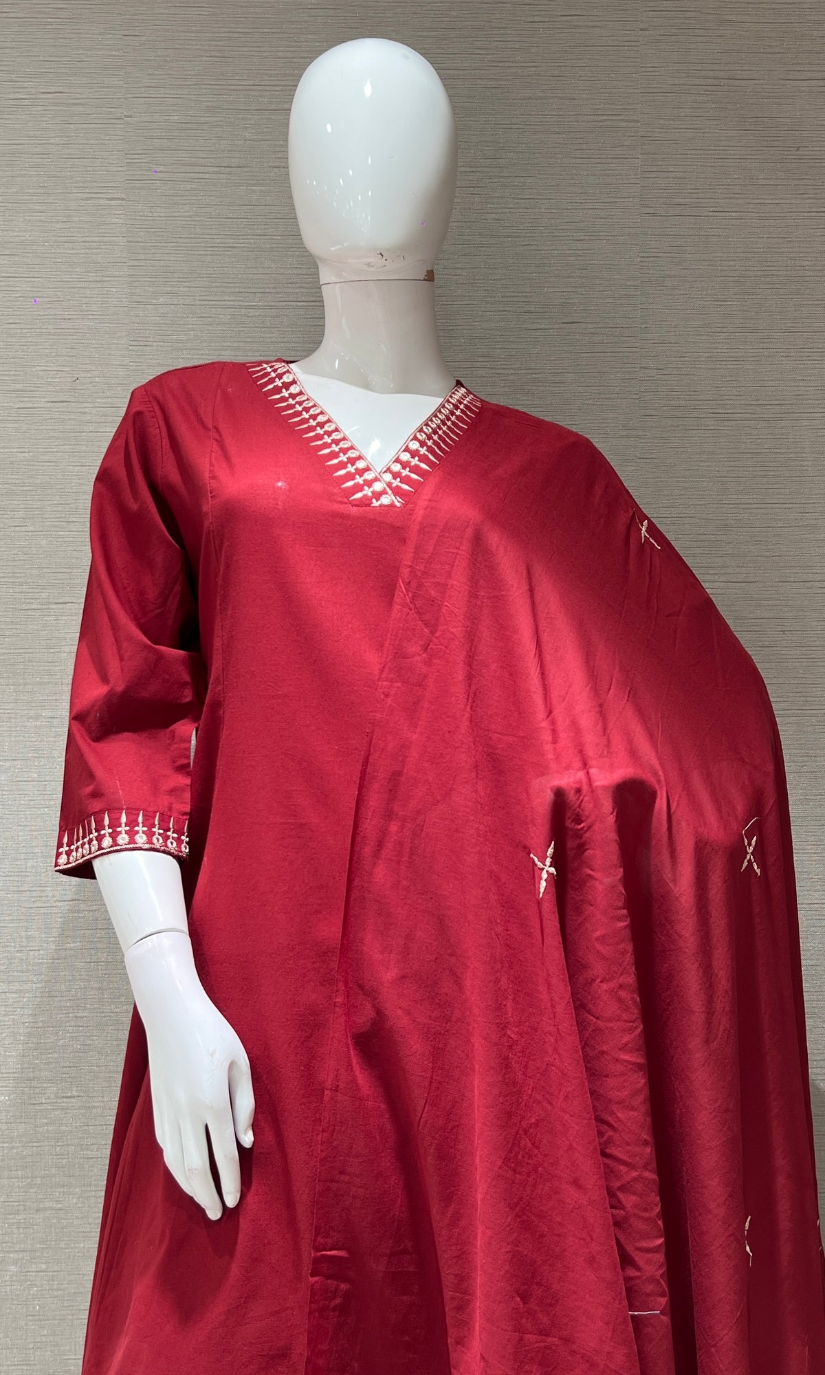Maroon ETHNIC KURTA SET