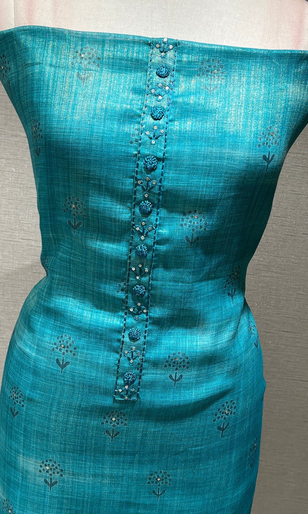 Blue dress material