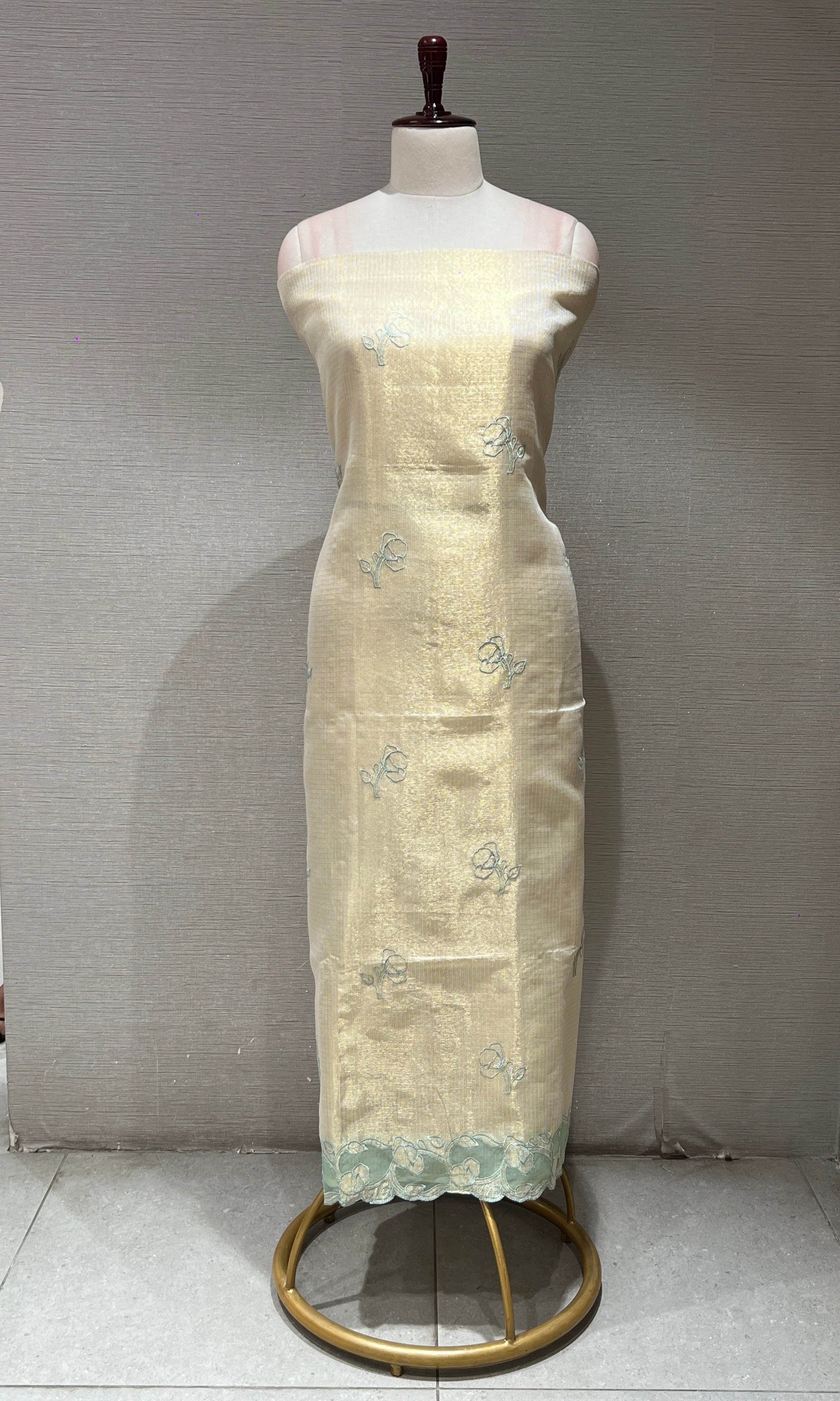 Light blue dress material