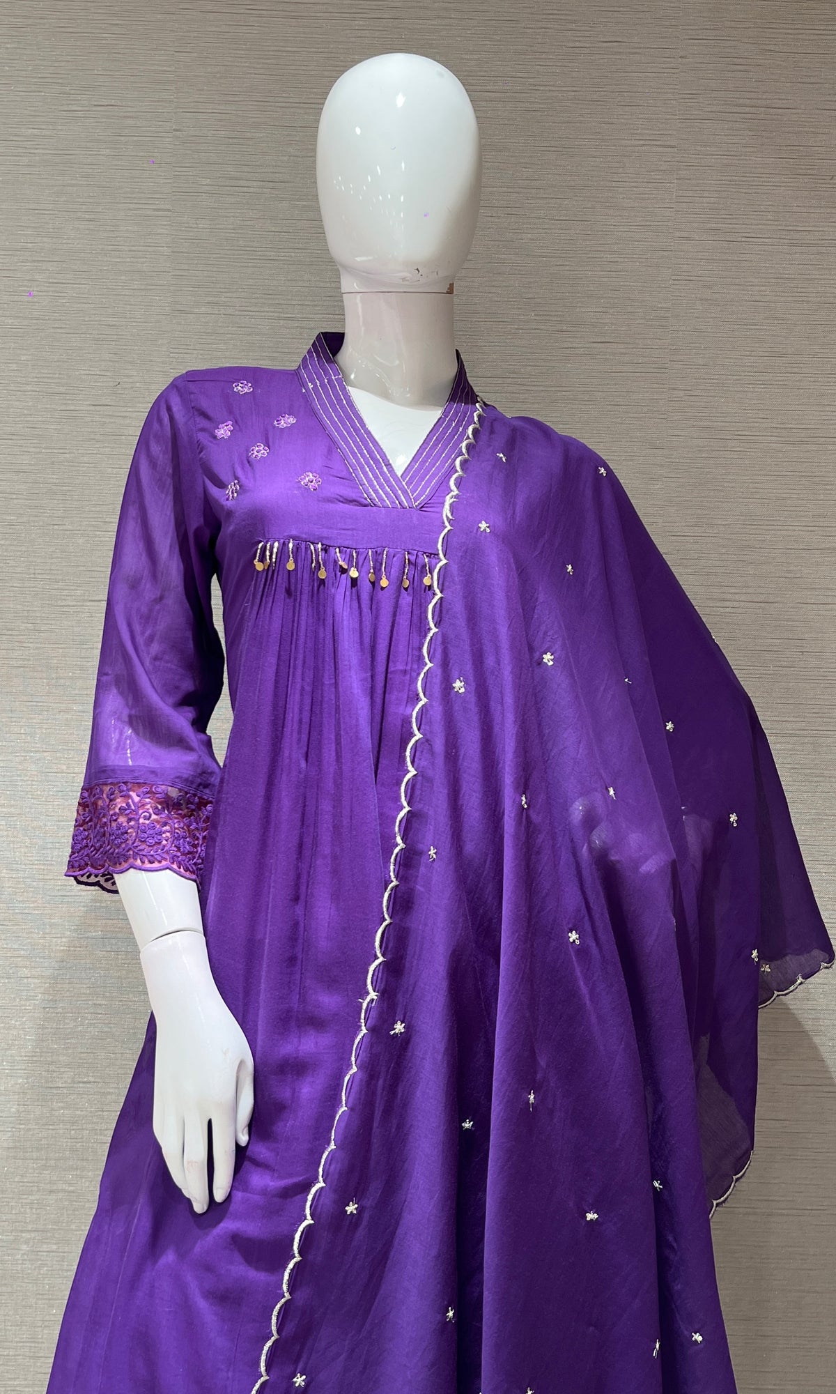 Purple kurta set