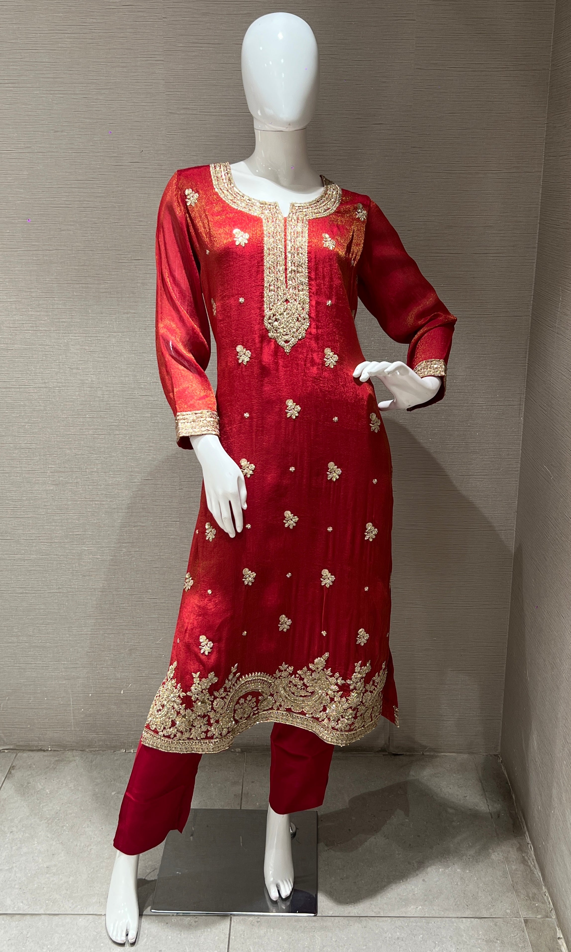 Cosmic Red Kurta Set