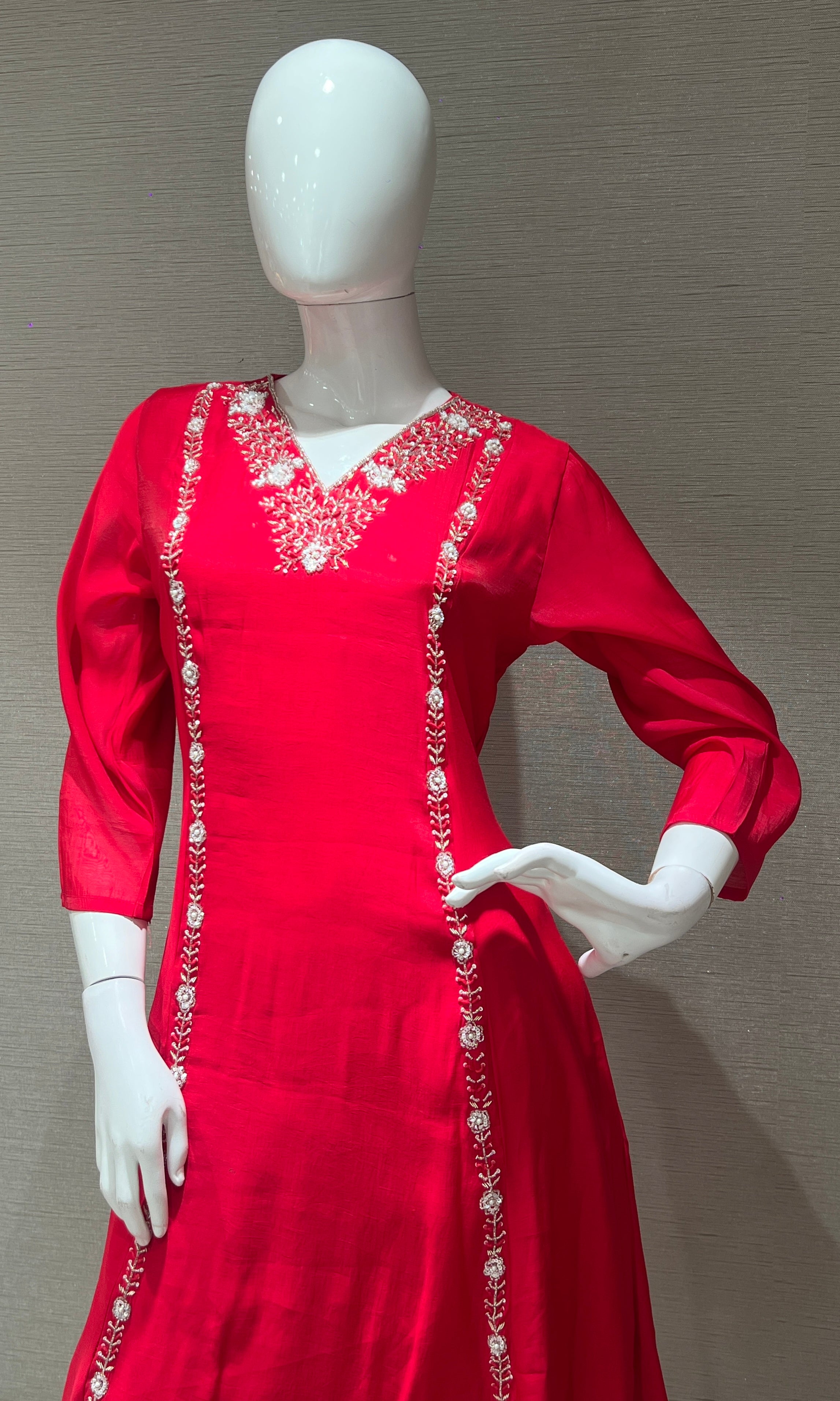 ELEGANT Rani pink kurta set