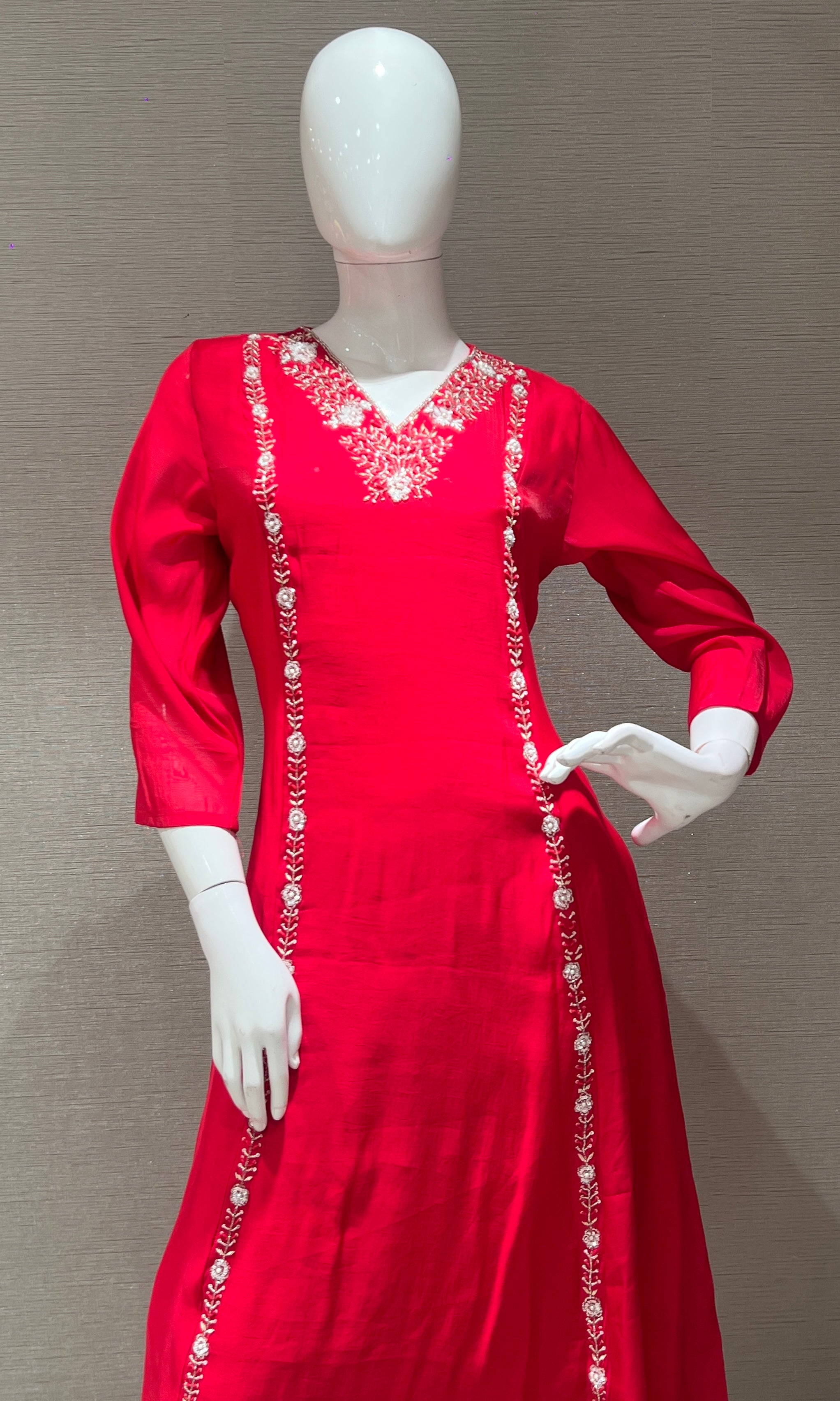 ELEGANT Rani pink kurta set