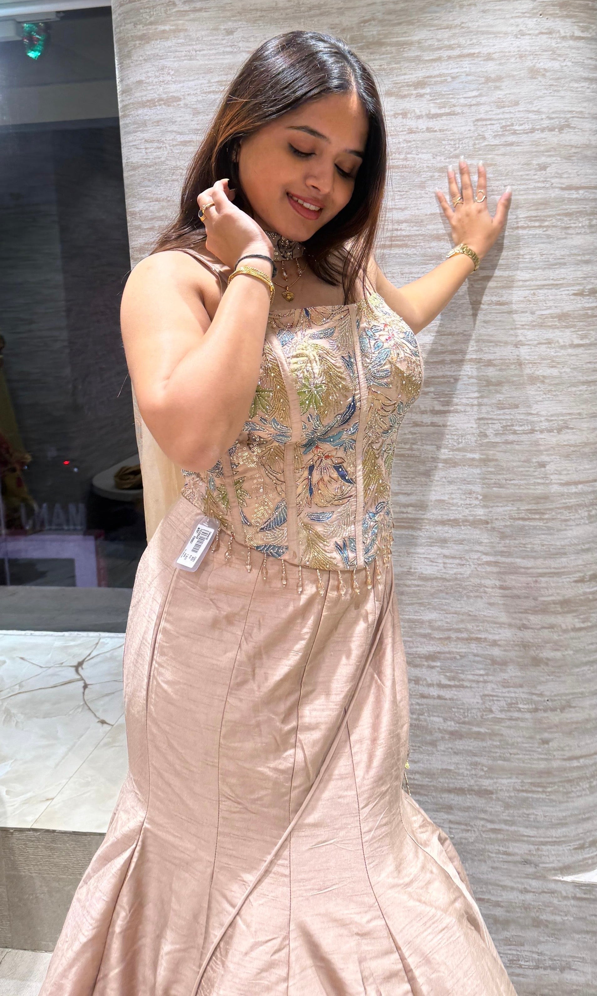 MERMAID LEHENGA WITH CORSET BLOUSE