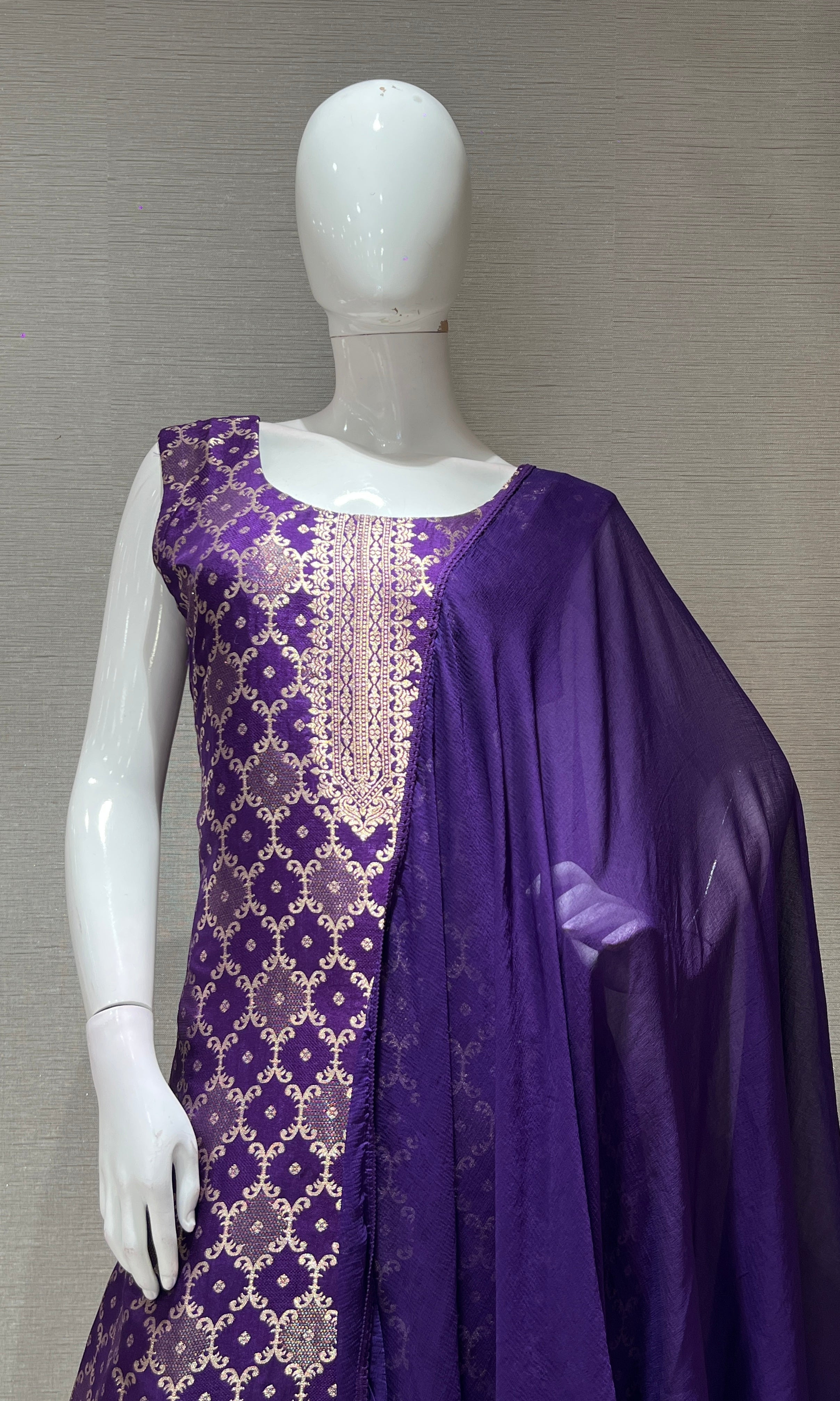 Purple GOLDEN ETHNIC kurta set