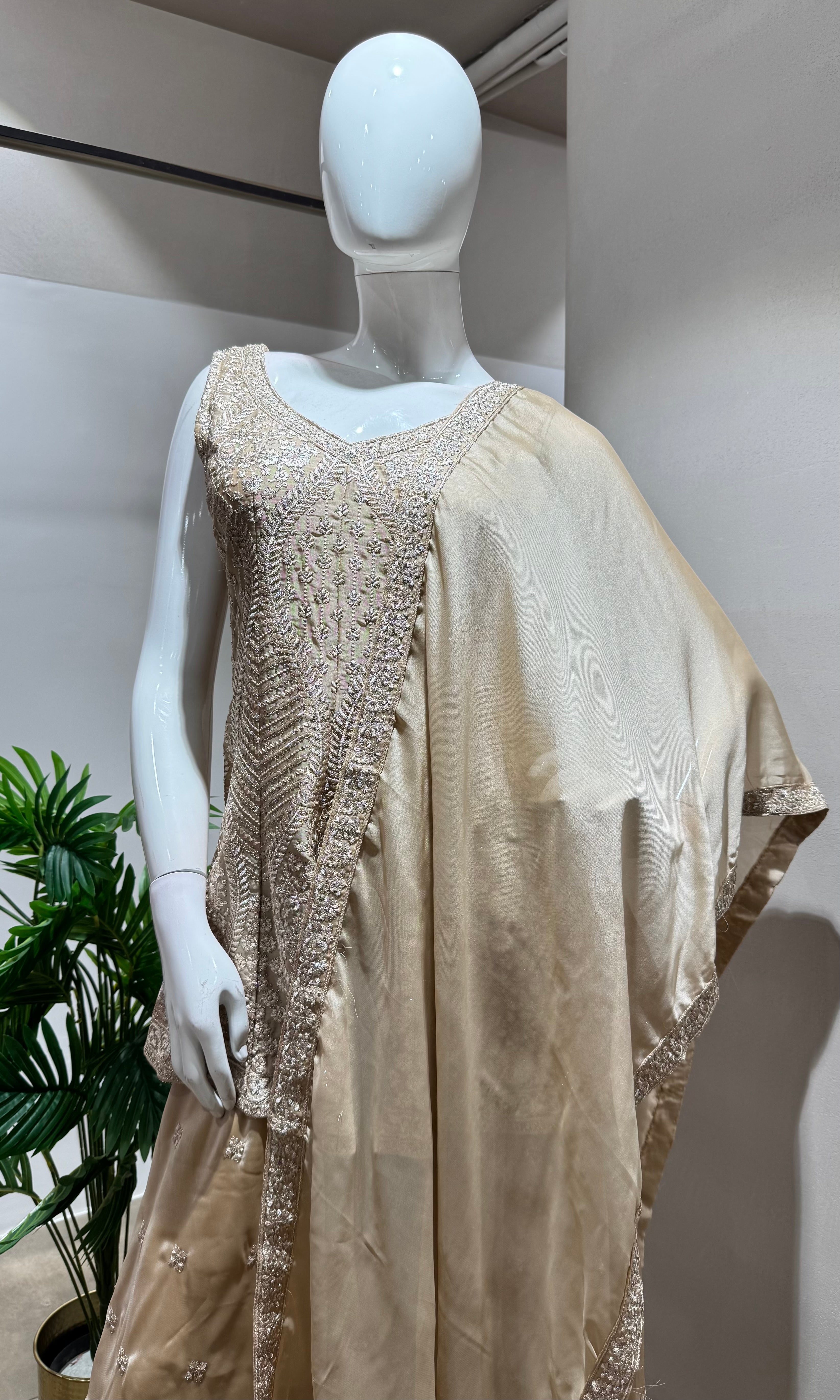 MAUVE ETHNIC PALAZZO SET