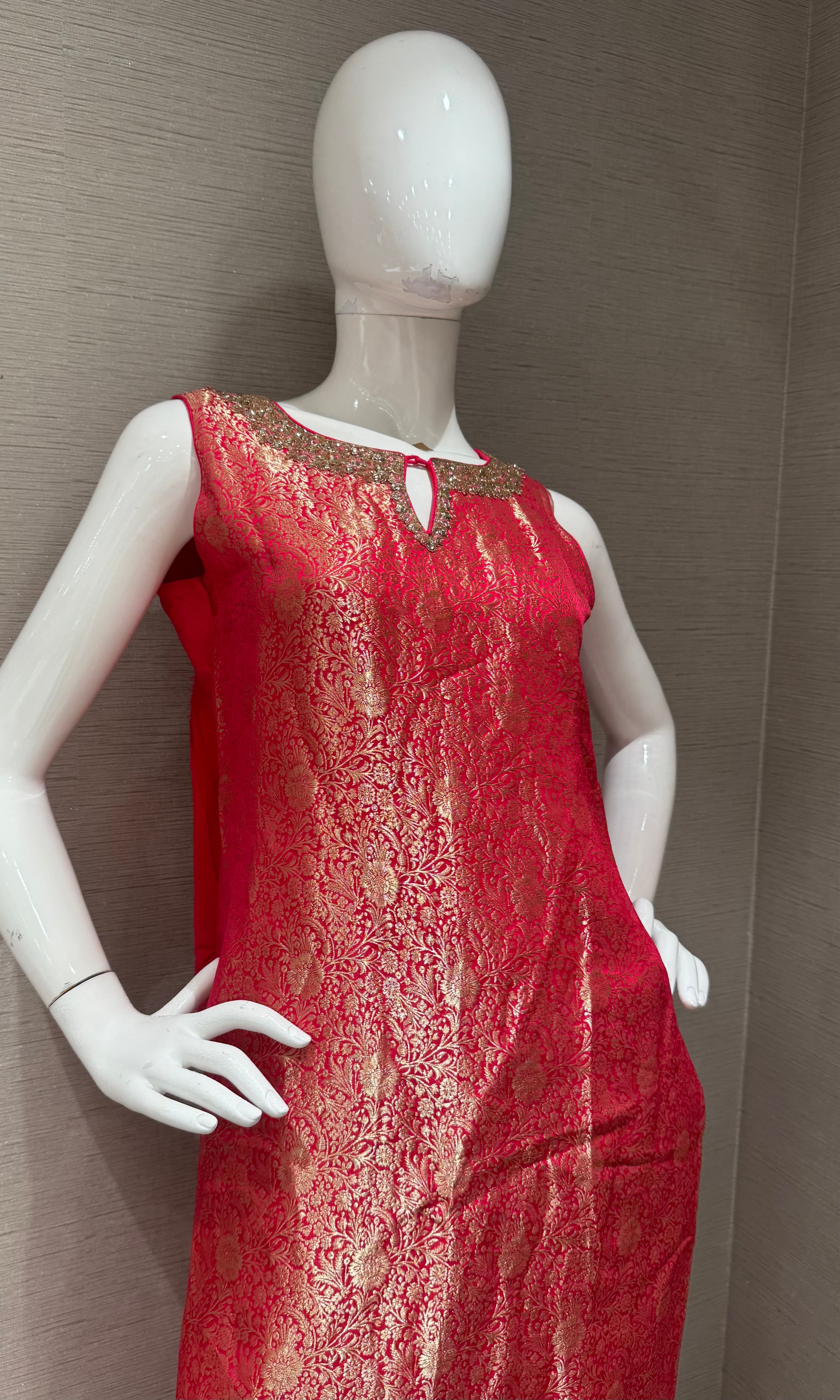 Rani Banarasi ethnic kurta set