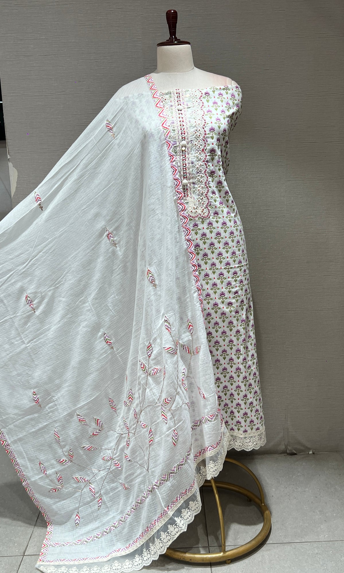 White dress material
