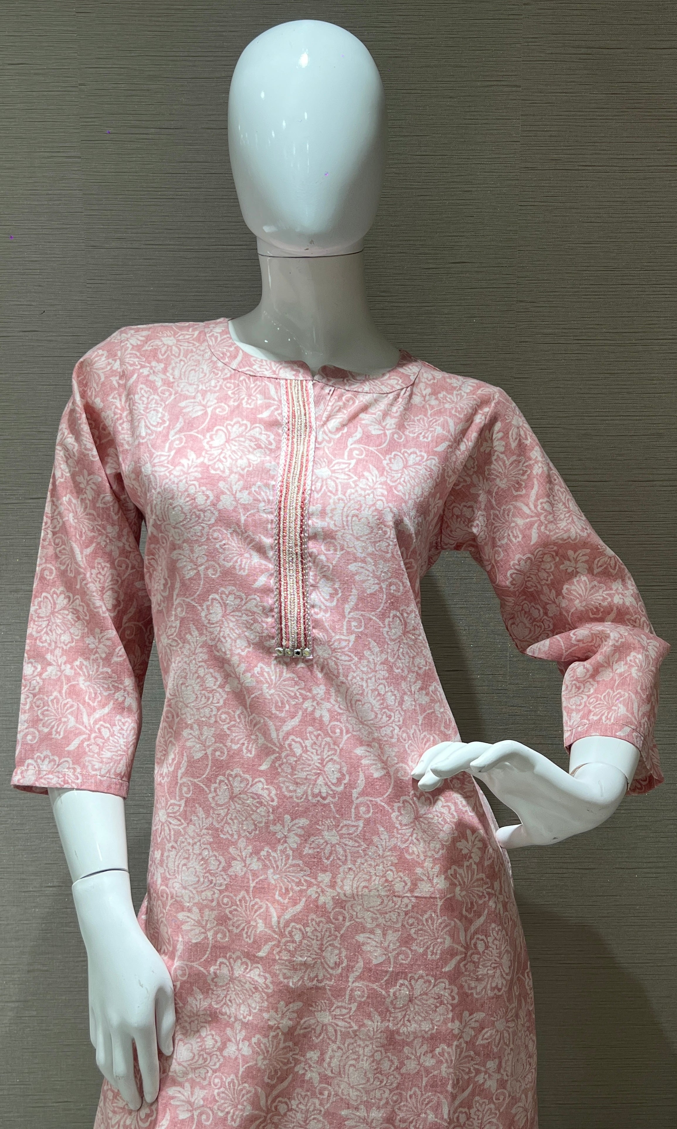 Pink floral print Kurti top