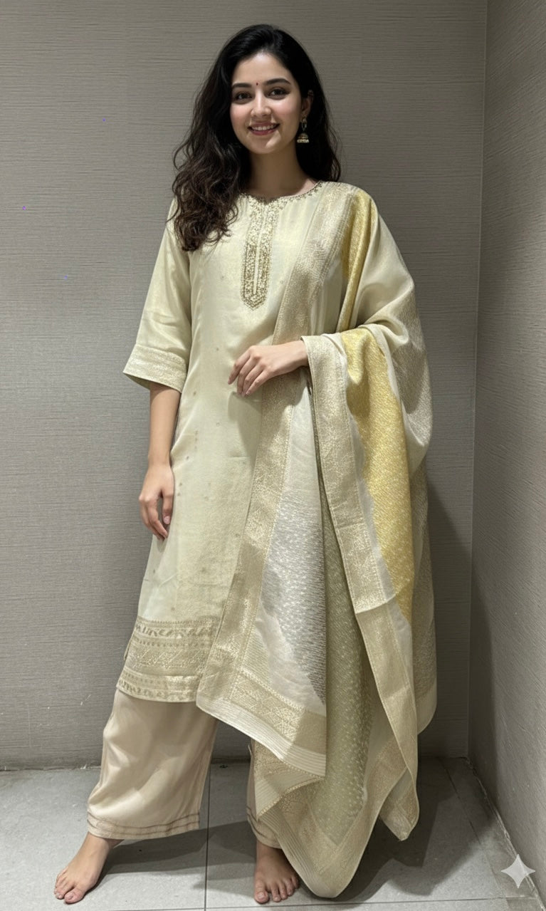 BEAGH golden kurta set