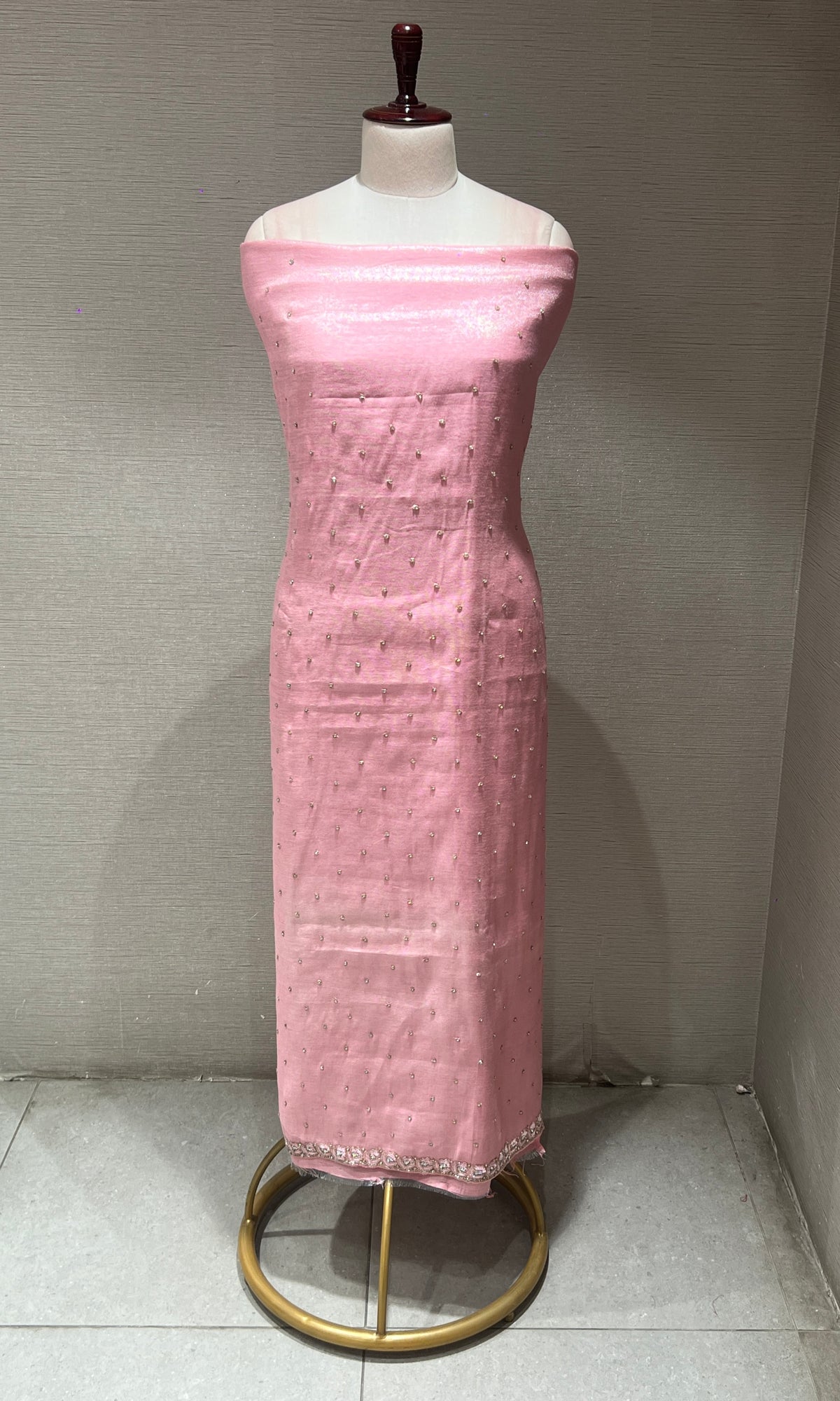 Onion pink dress material