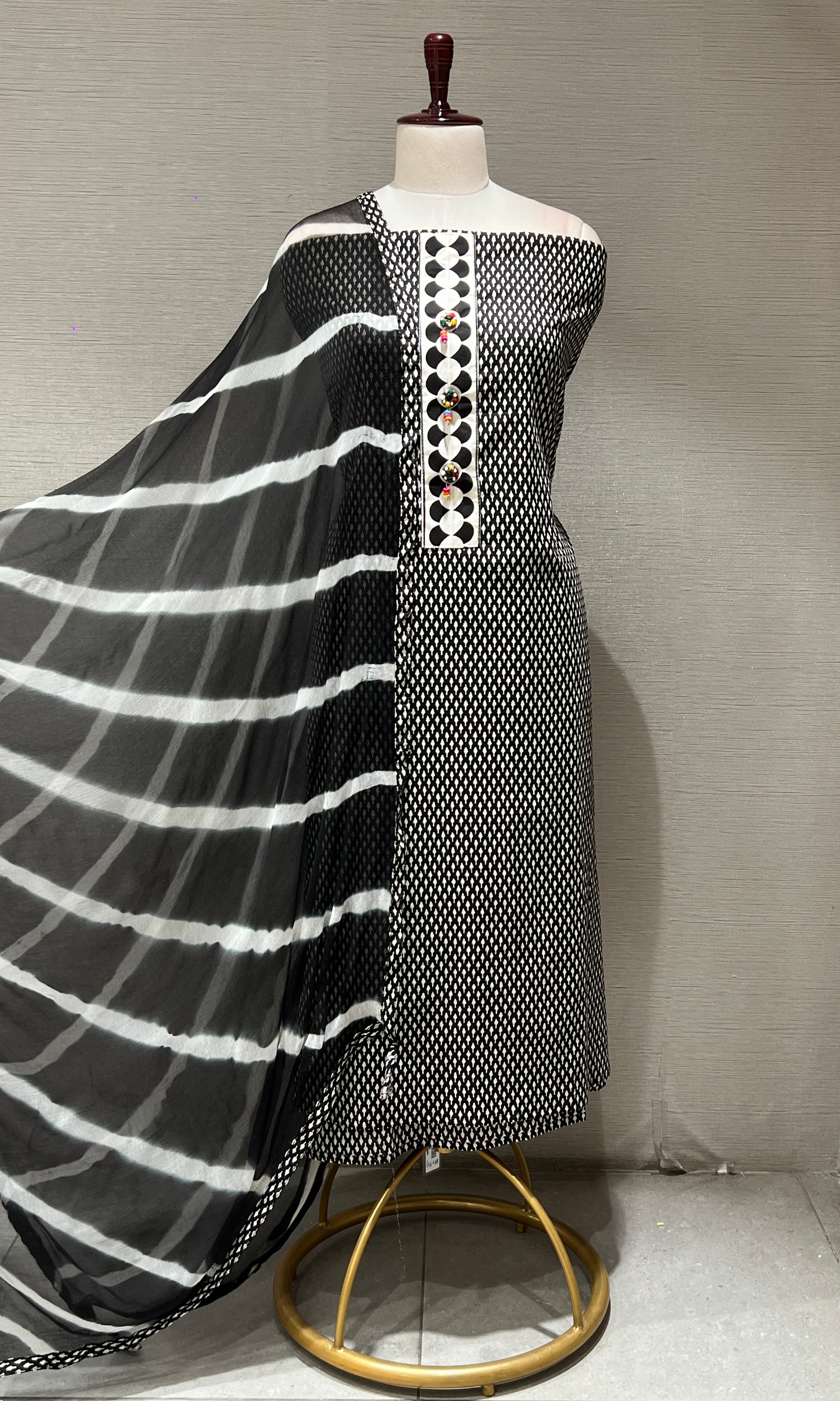 Black dress material