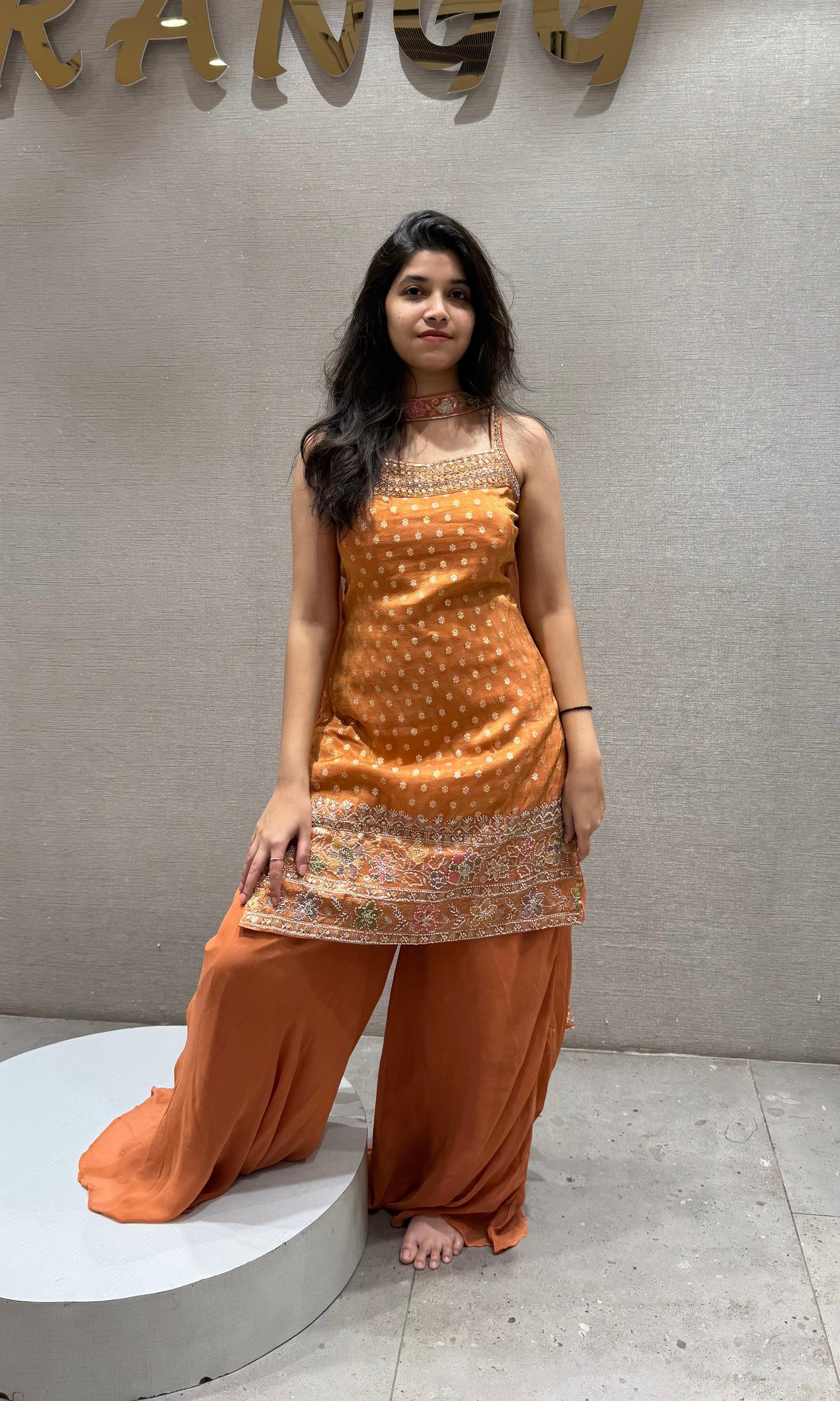 Terracotta Glow Palazzo Set