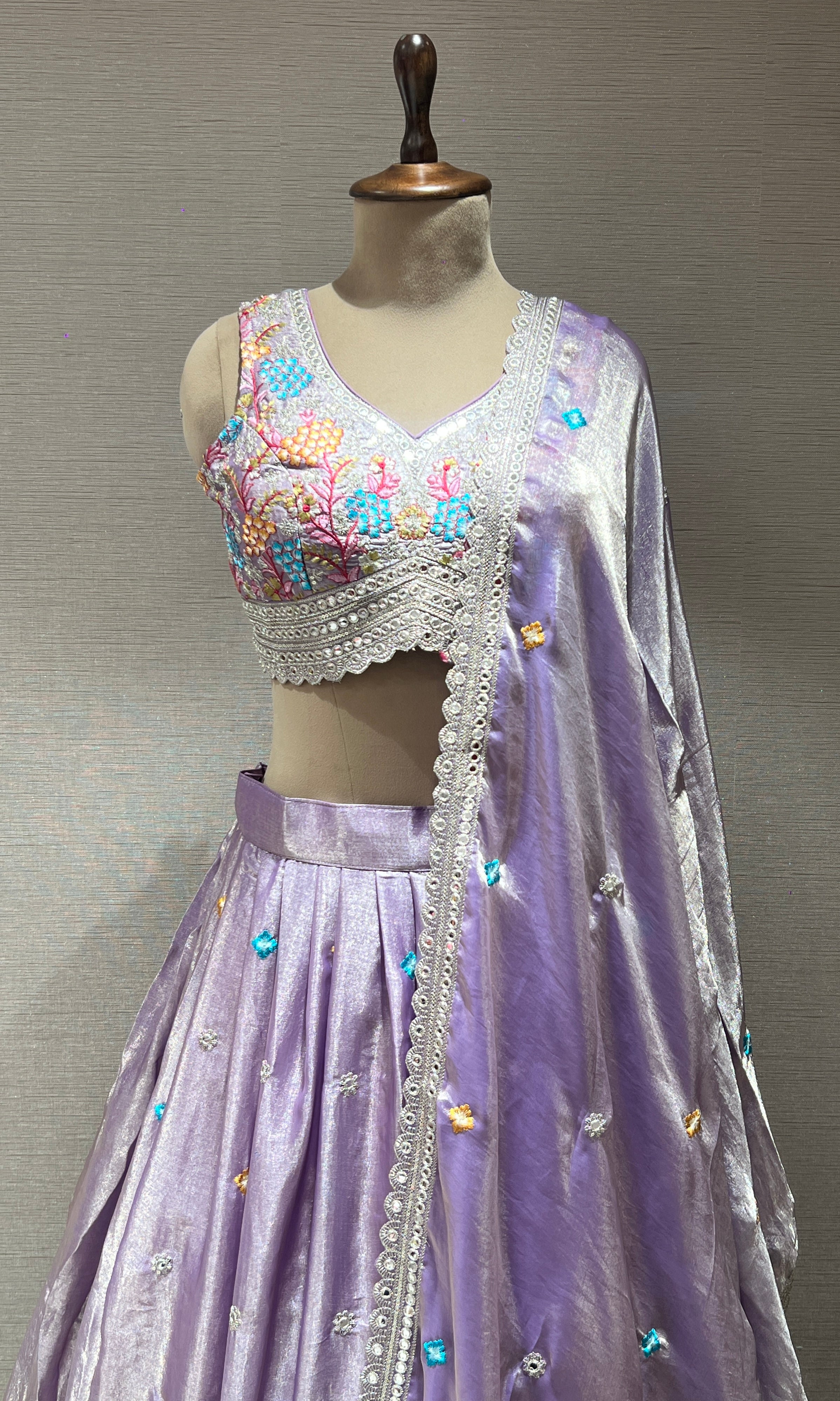 Lilac Embellished Lehenga Choli