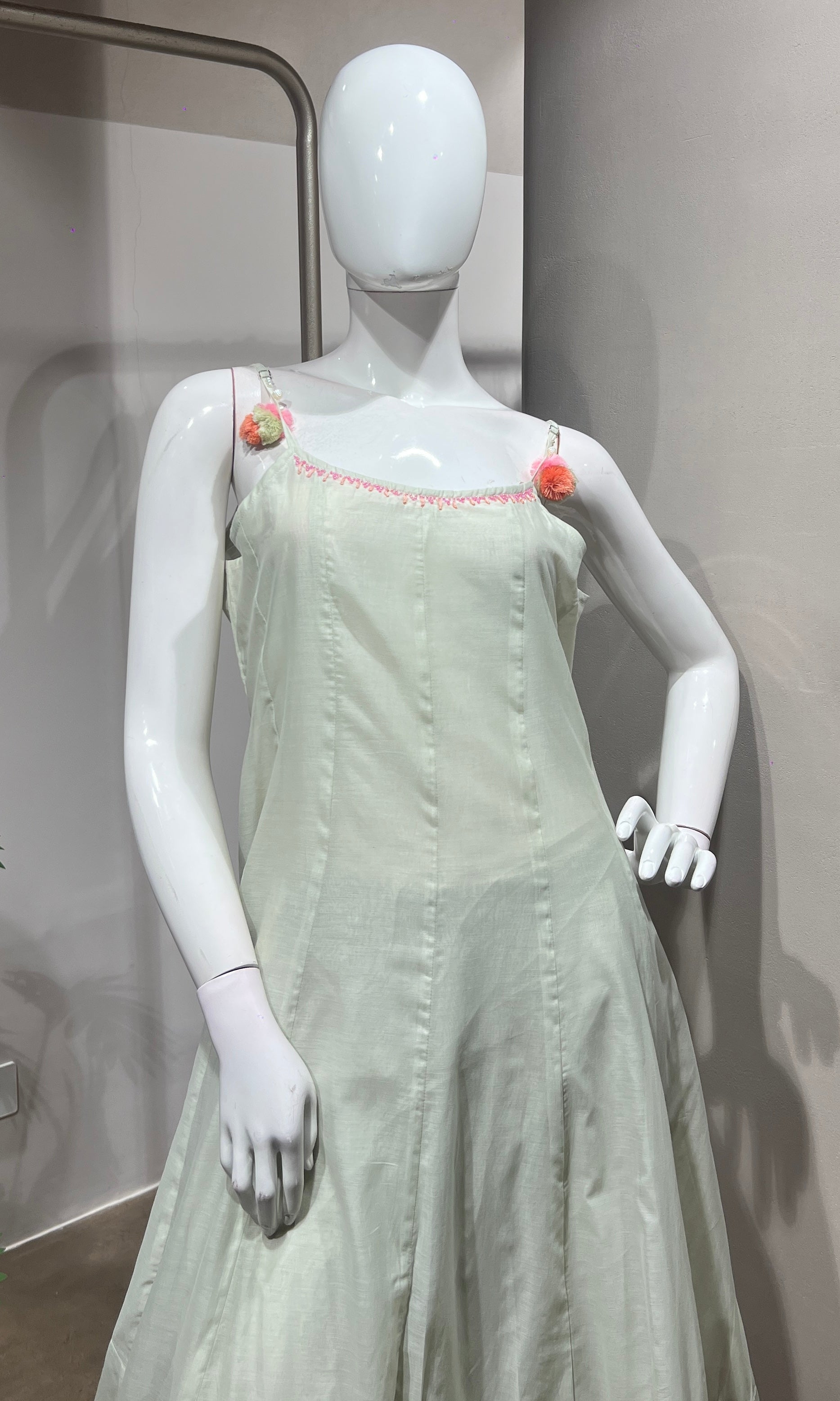 pista green tissue silk kurta set