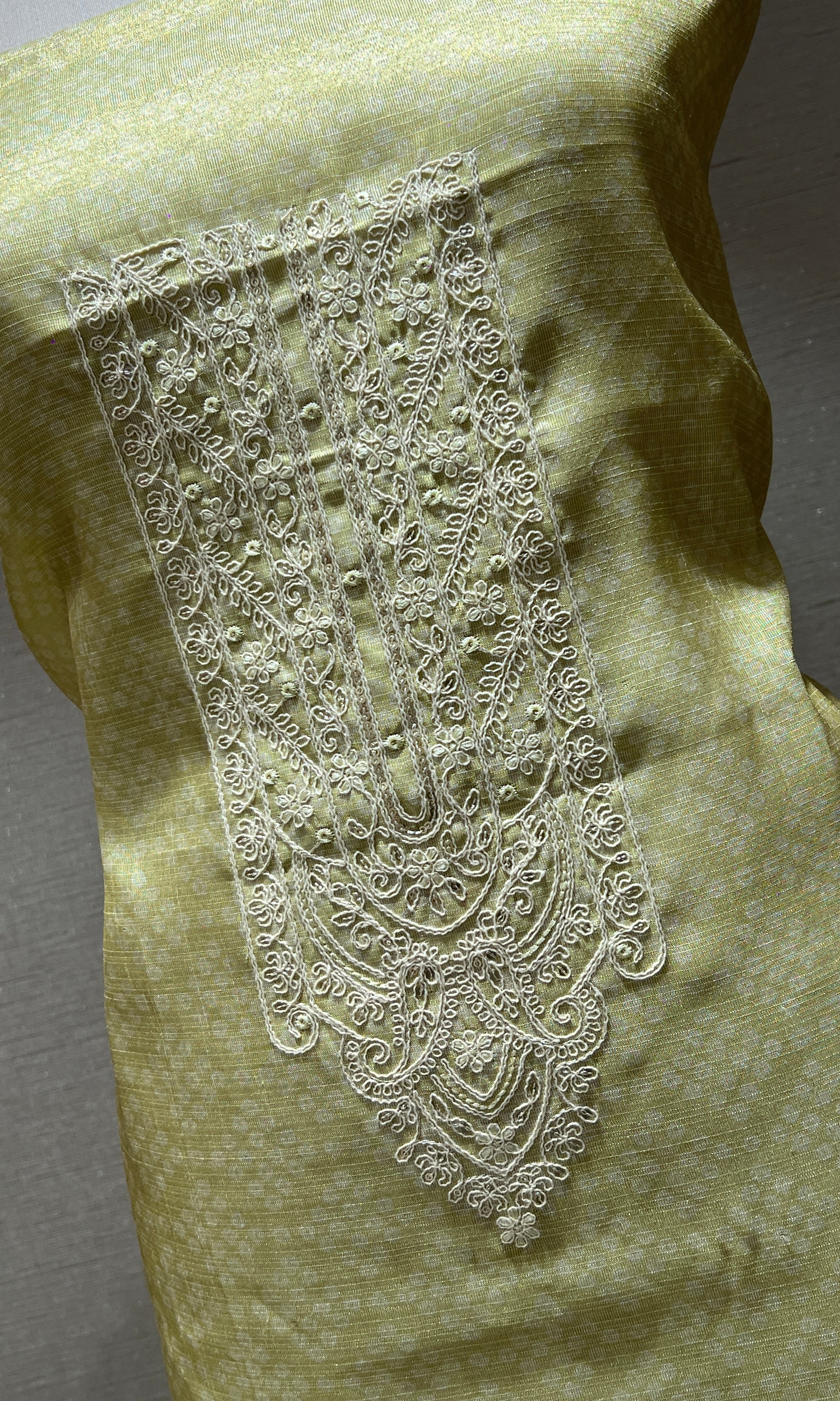 PISTA GREEN DRESS MATERIAL