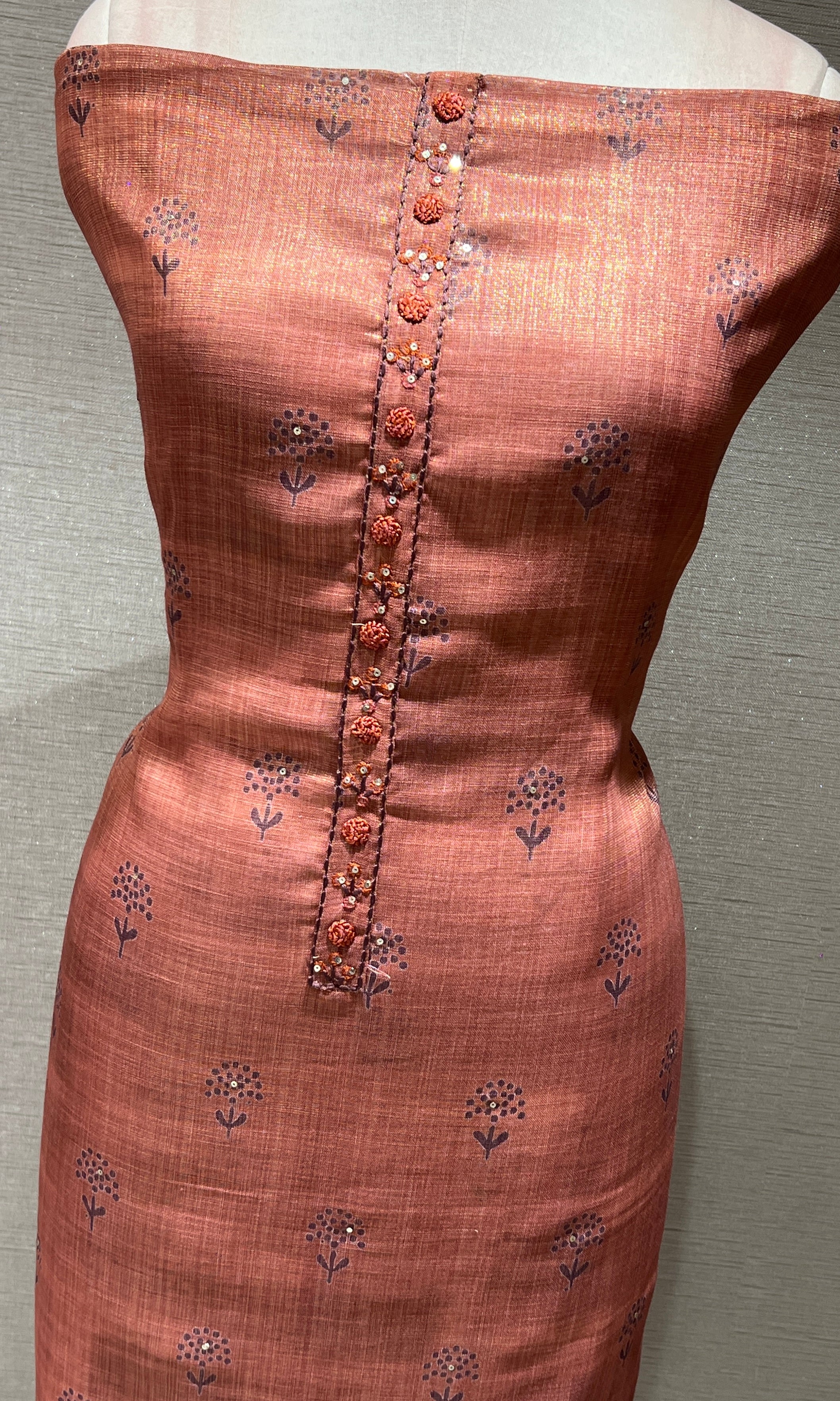 Rust dress material