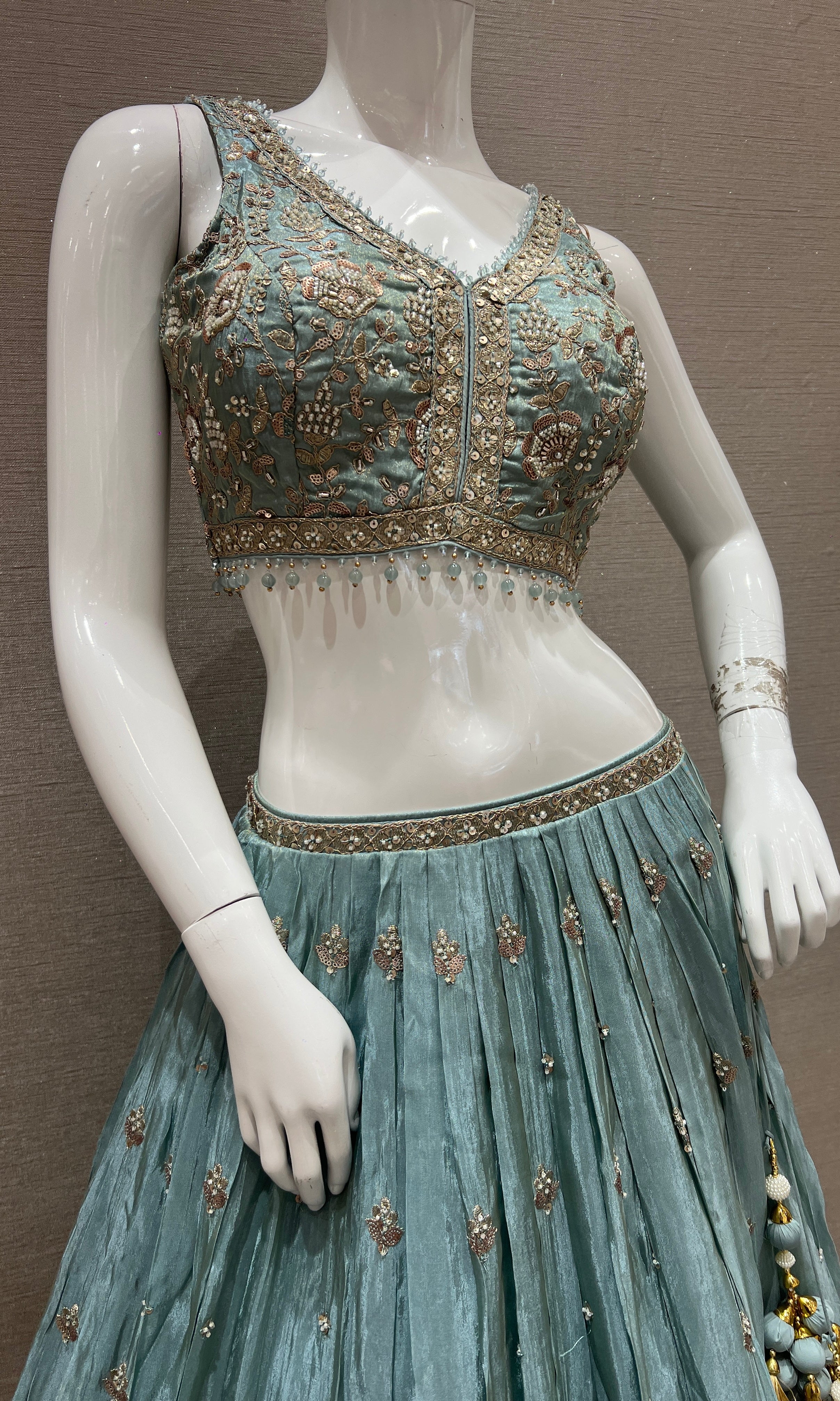 Sea blue Lehenga