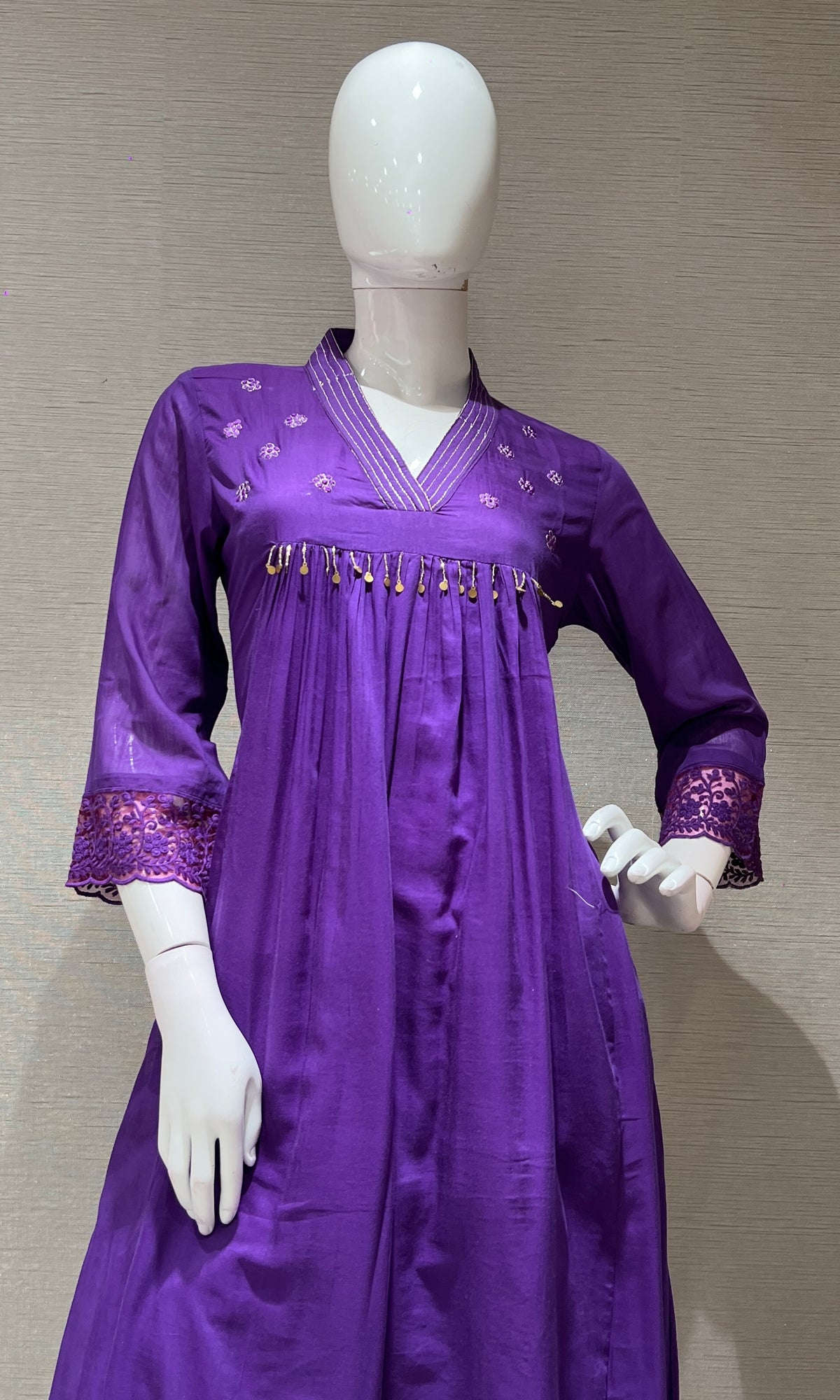 Purple kurta set
