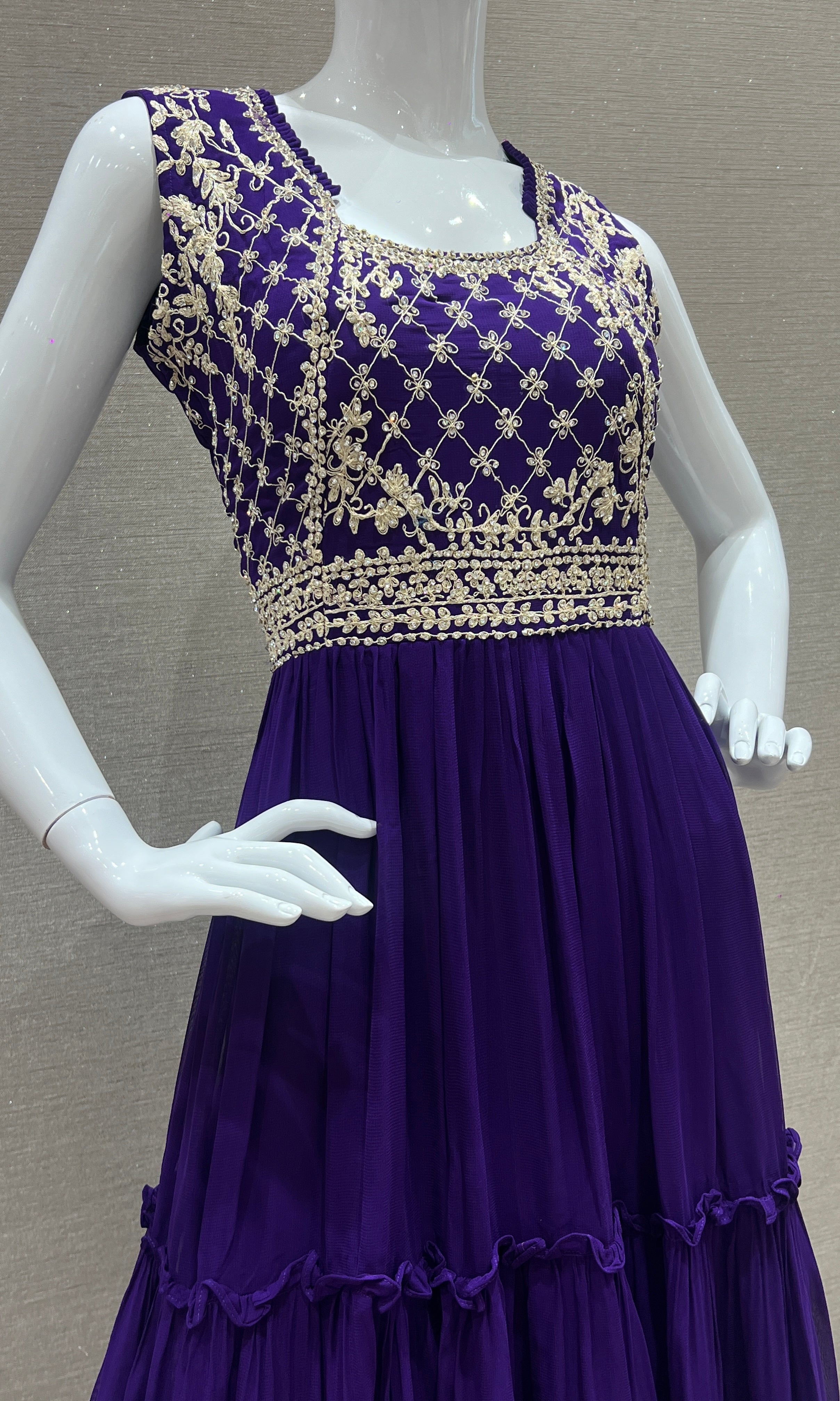 Purple long dress