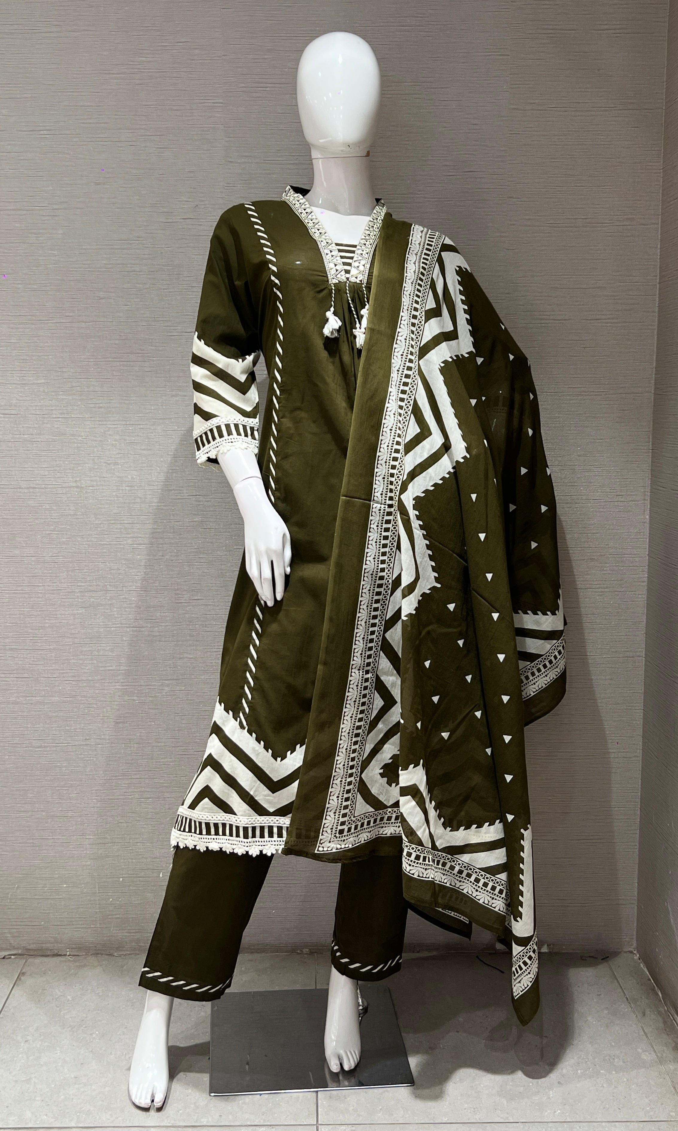 Mehandi green KURTA Set