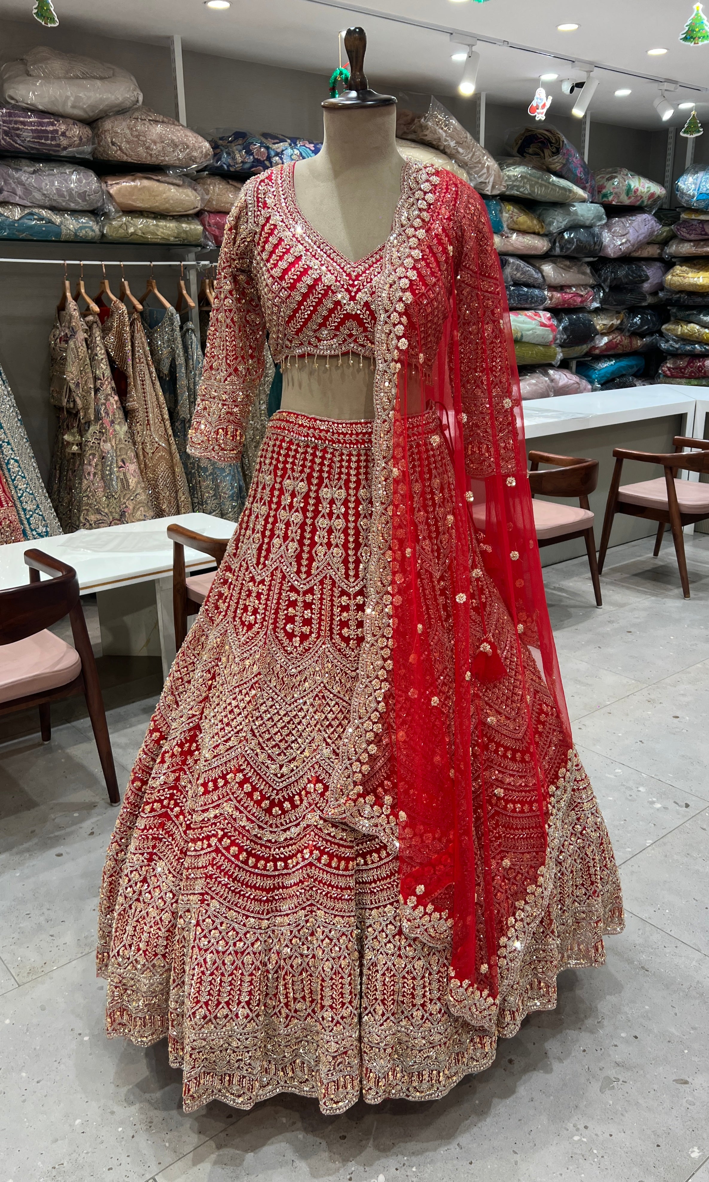Red Lehenga