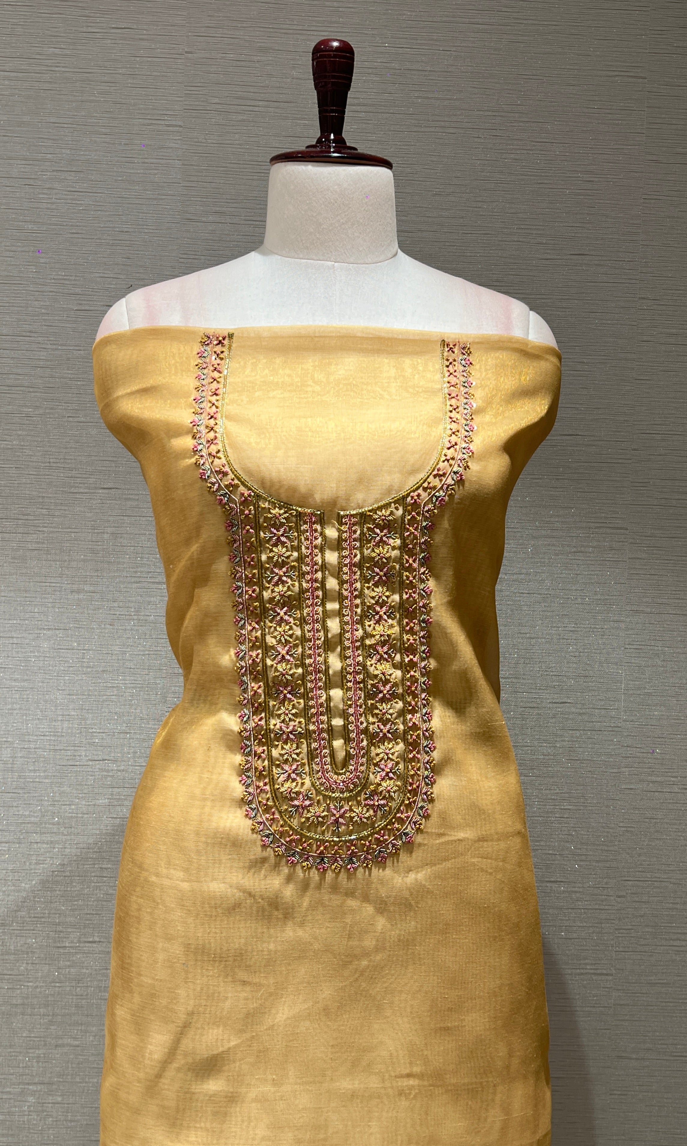 Mustard dress material