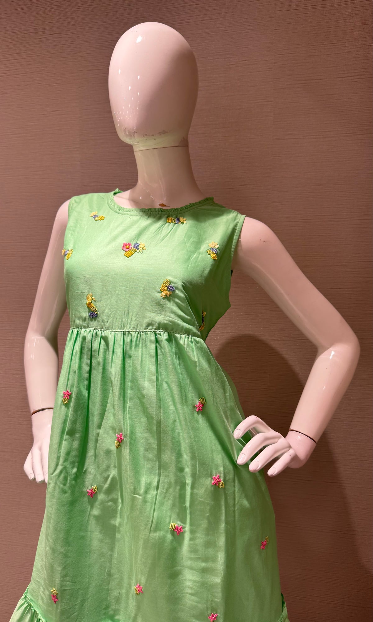 Pista Green to Light Blue Kurta top