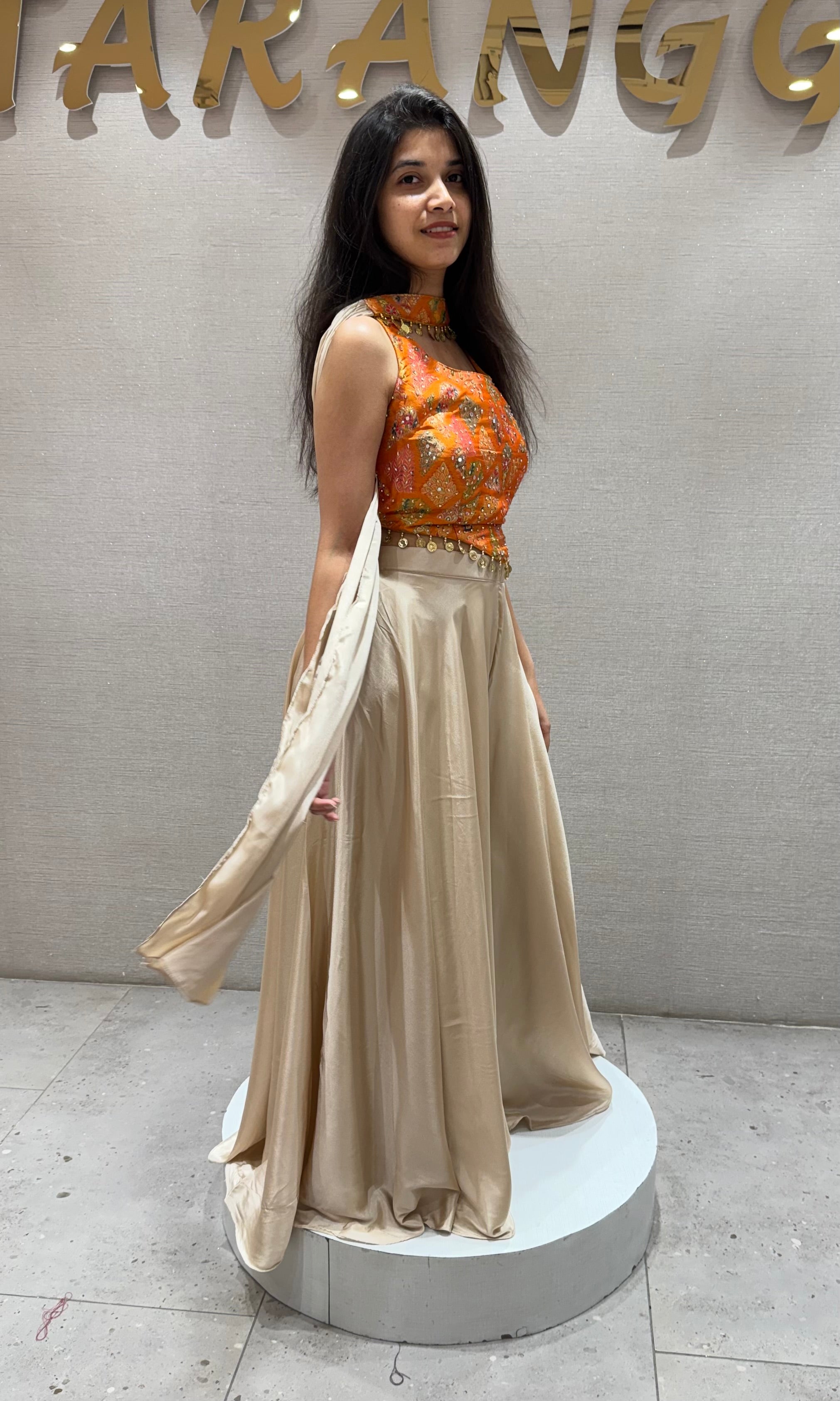 MUSTARD YELLOW Embroidered Palazzo