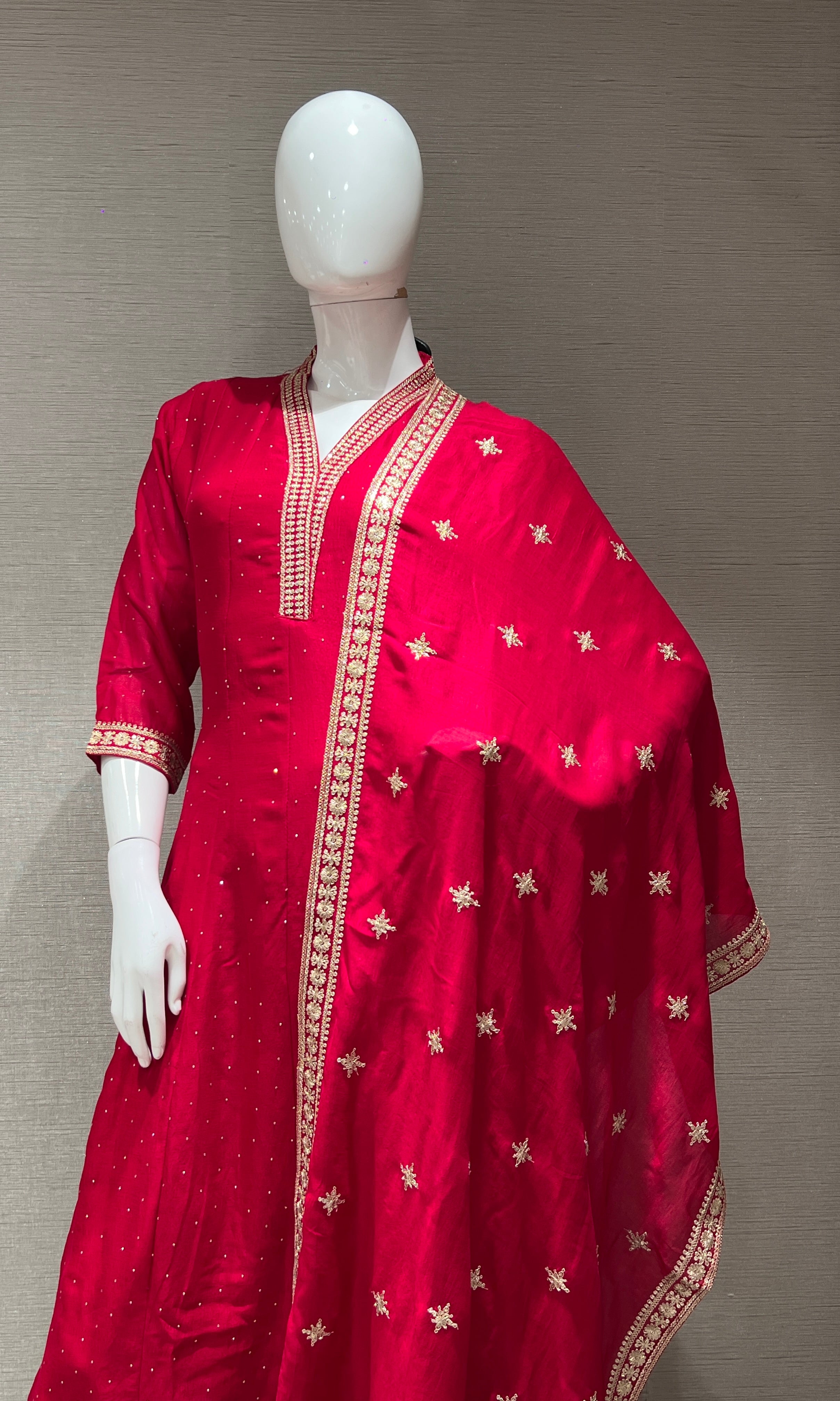 Rani EMBROIDERED ANARKALI KURTA SET