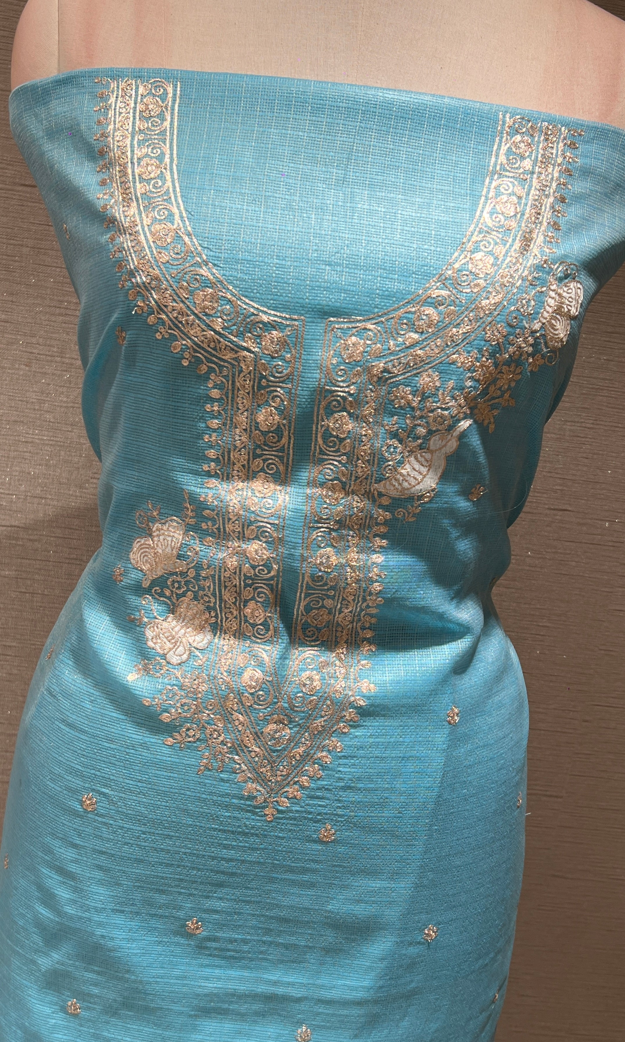 Blue dress material