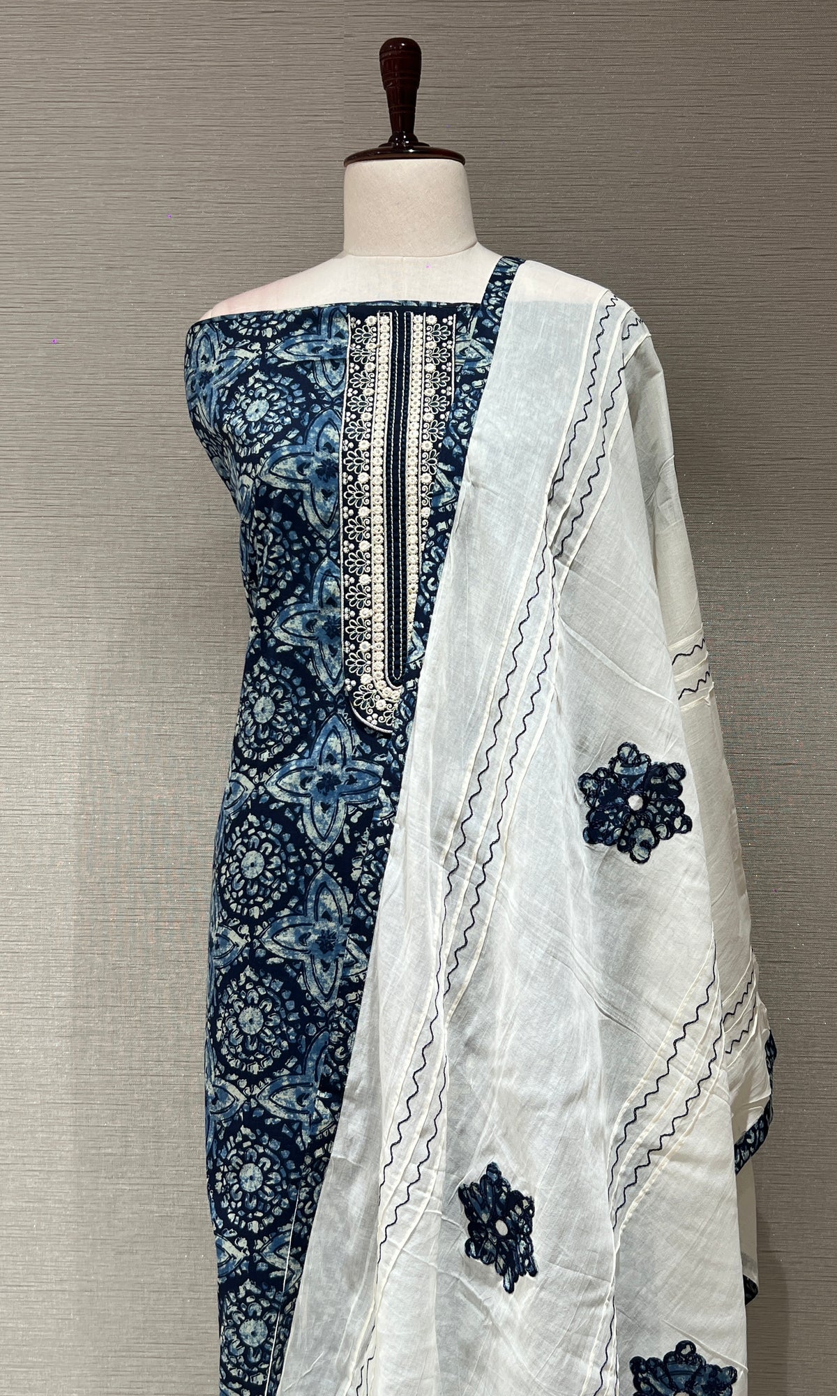 Blue dress material