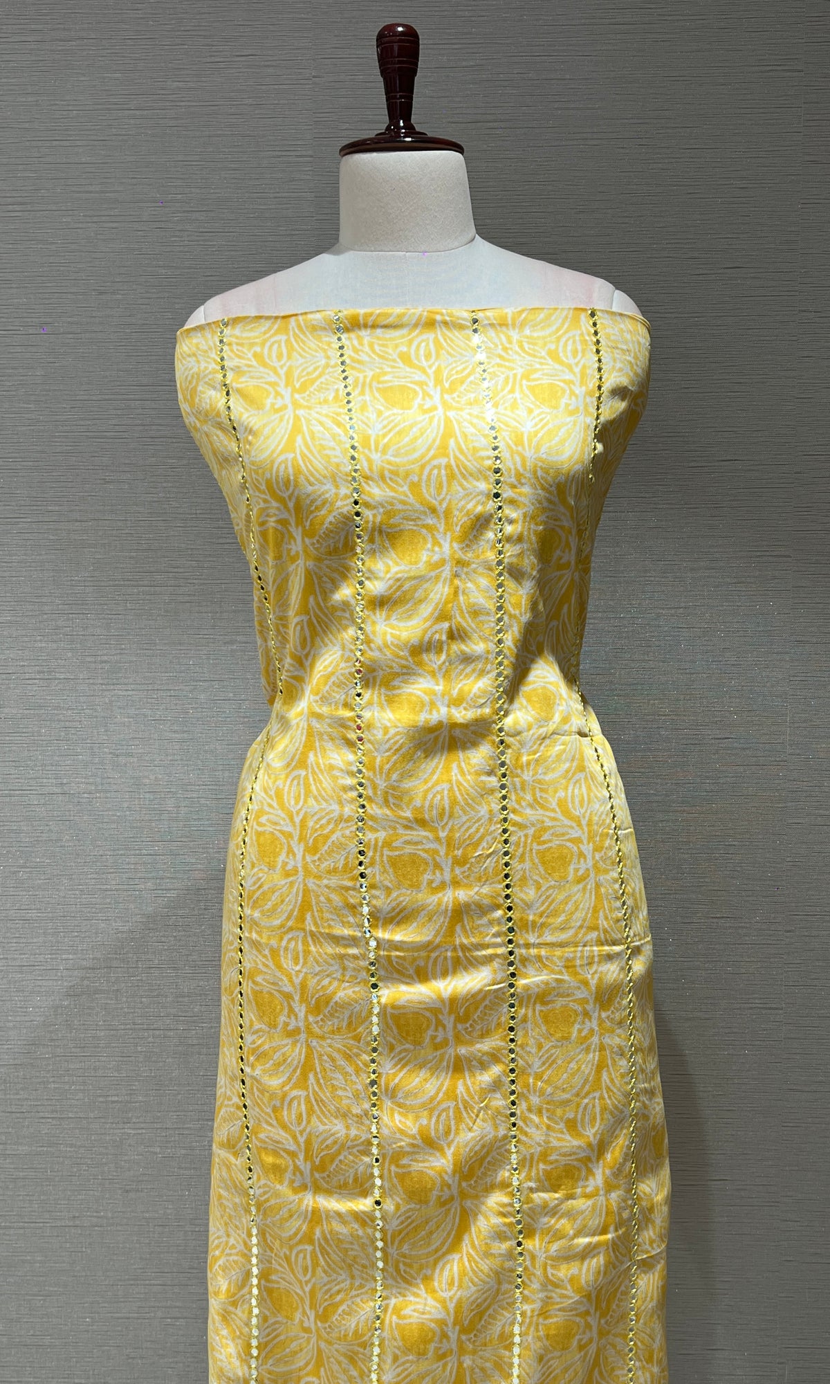 Yellow dress Material