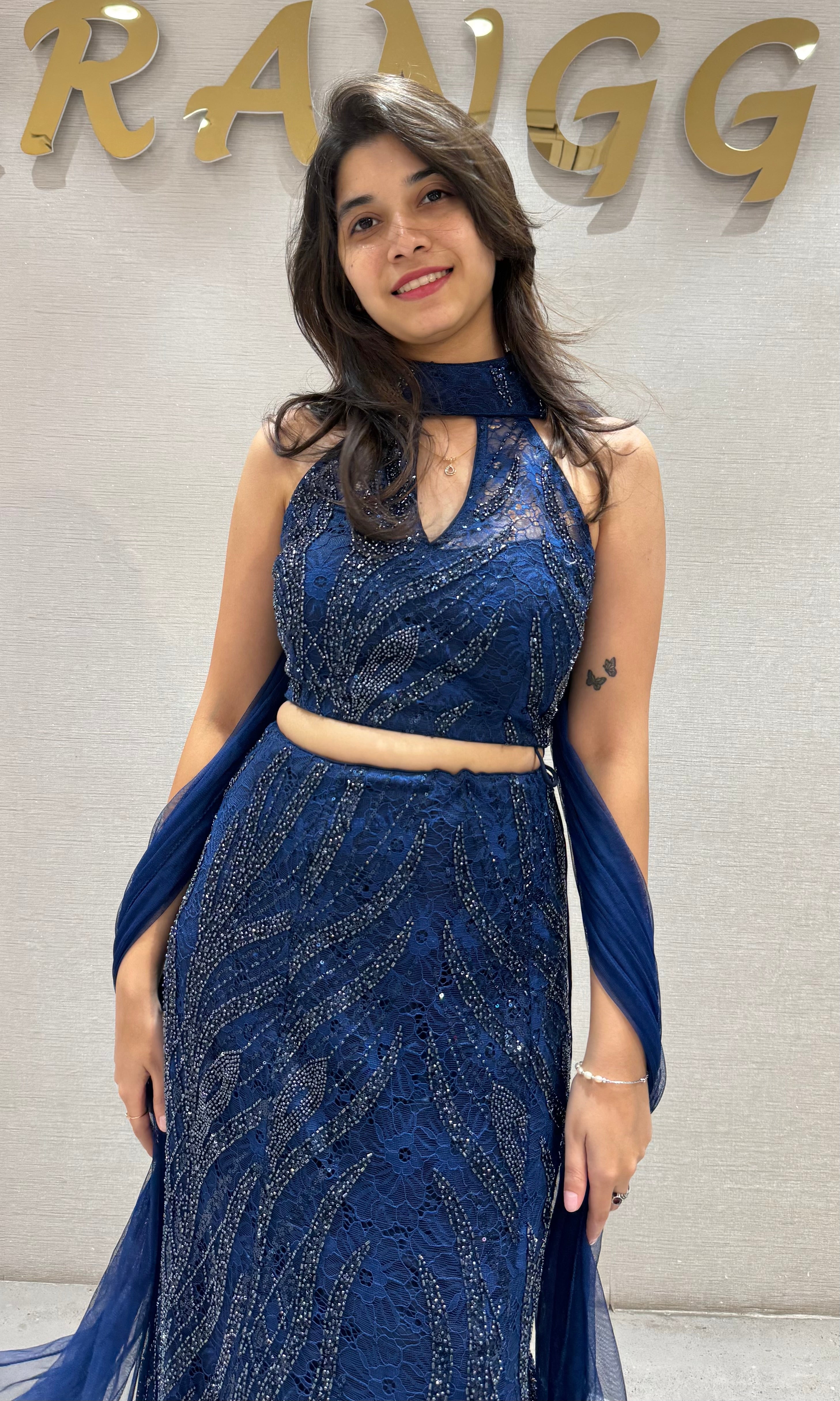 Midnight Blue Embellished Lehenga Set