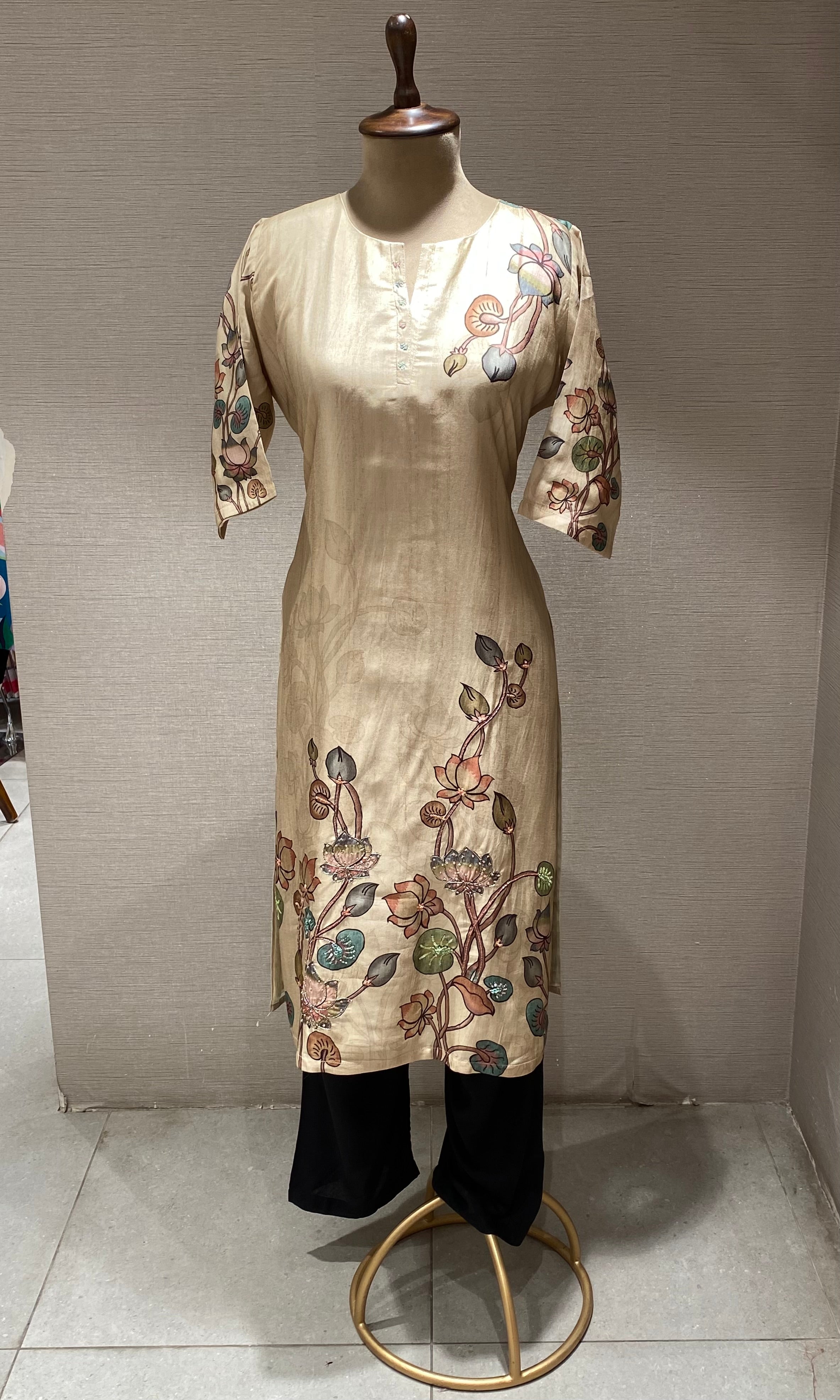 Ivory Floral Kurti top