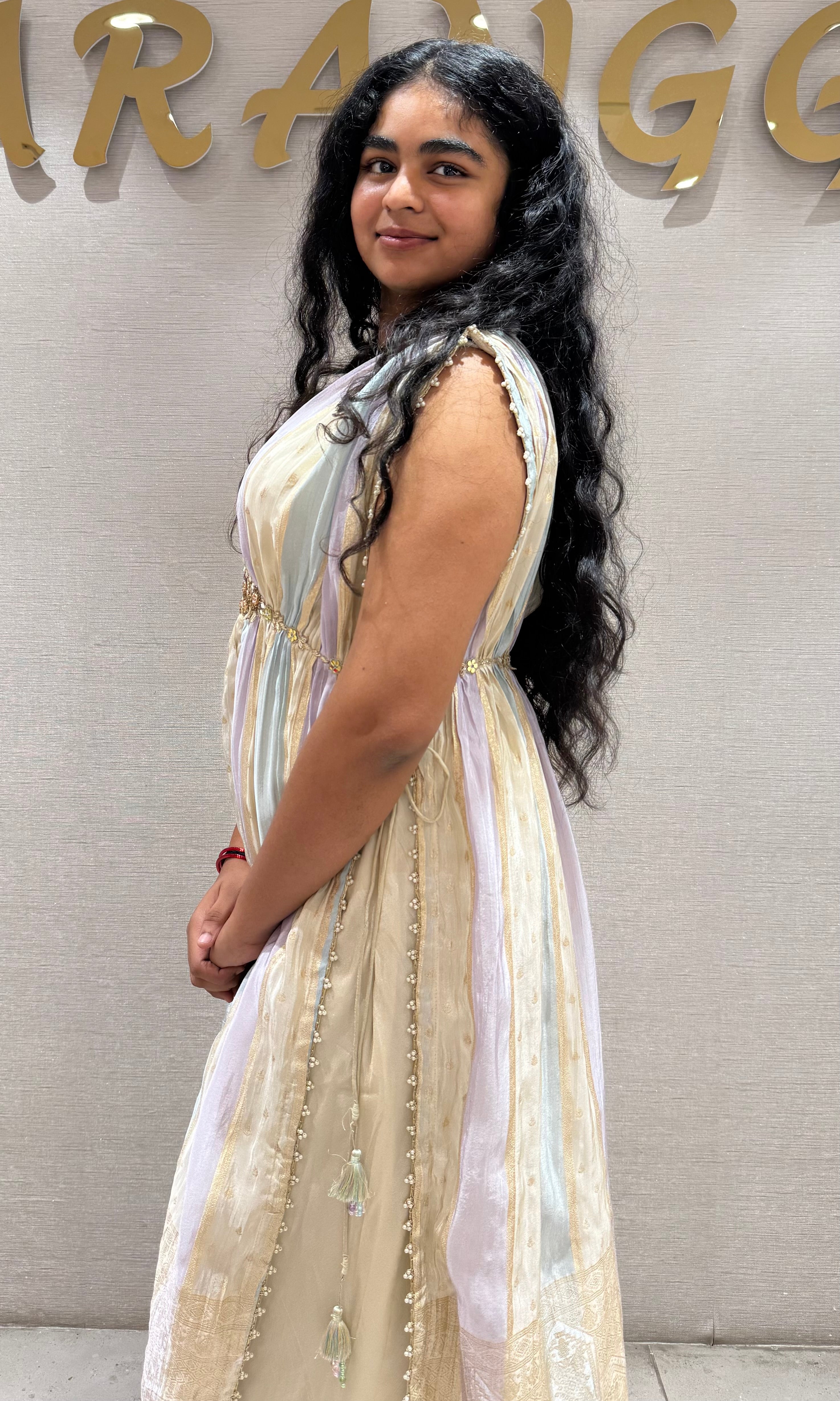 BEAGH Multi-Toned Pastel Embroidered Palazzo