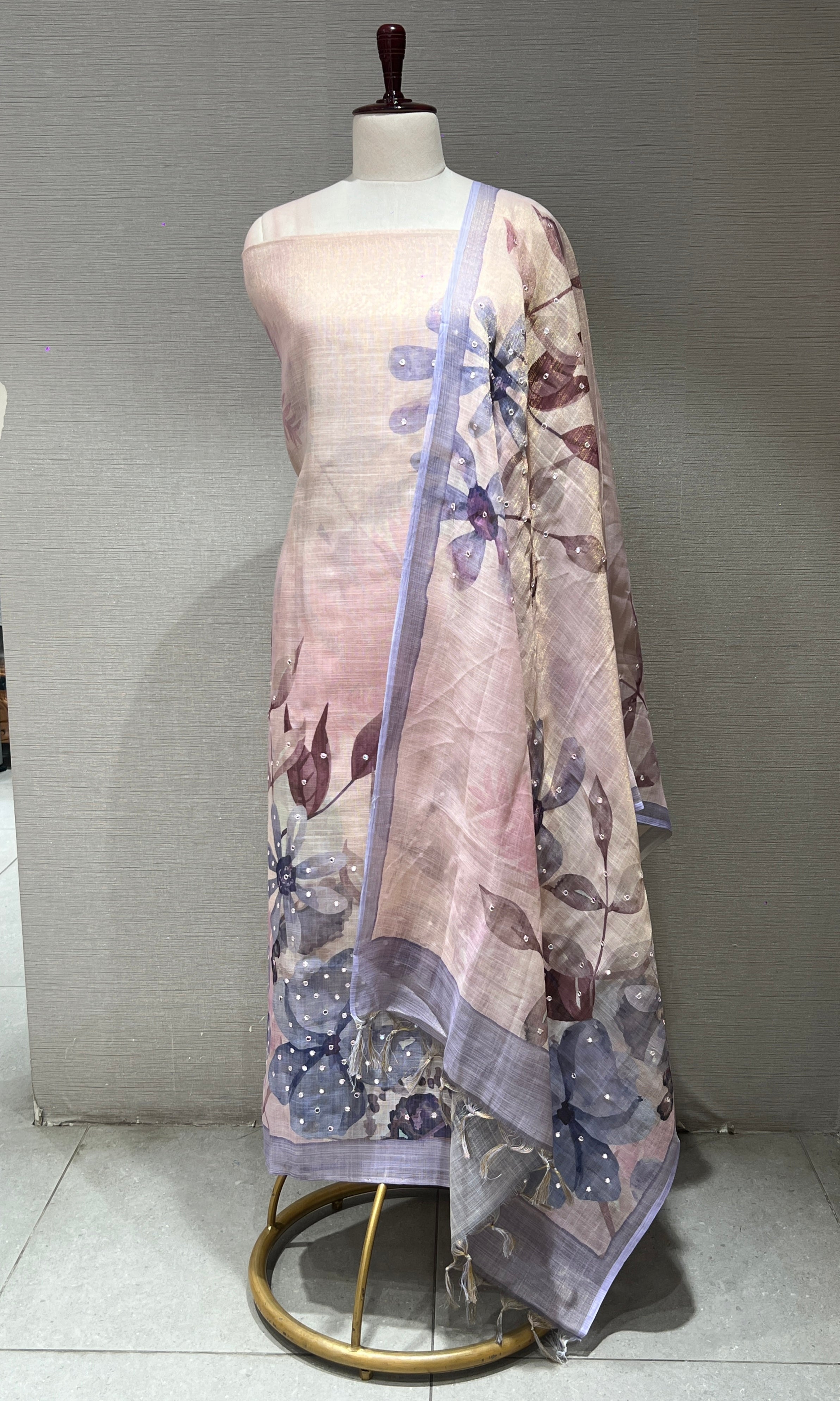 Purple dress material